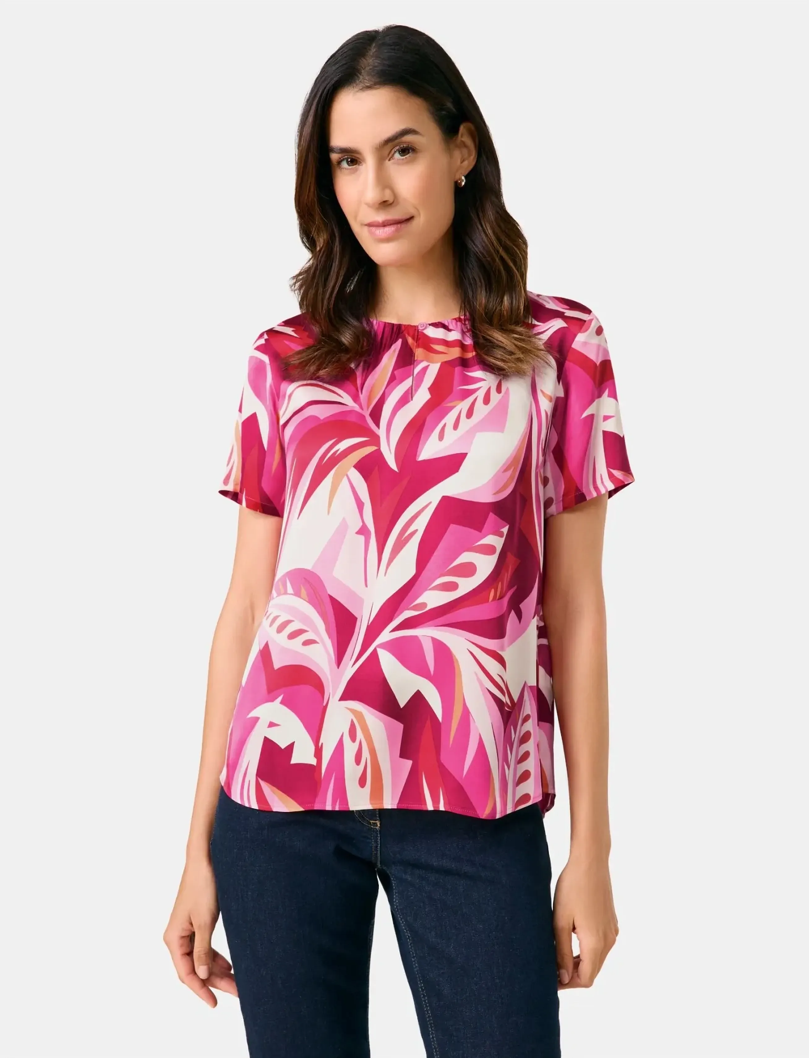 Gerry Weber Blouse 1/2 Sleeve, 36, Blouses, Rosa - Short-sleeved, Frauen