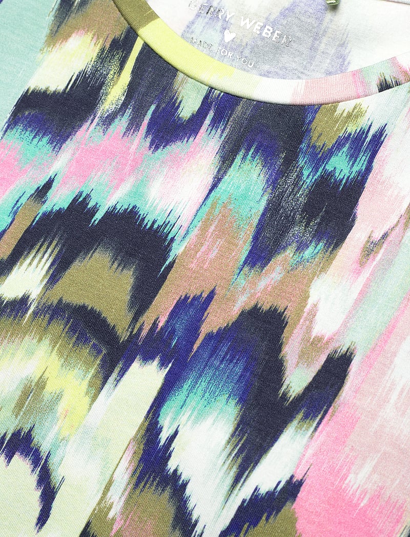 Gerry Weber - T-Shirt 3/4 sleeve - t-särgid - sandshell/multi verstrichen - 2
