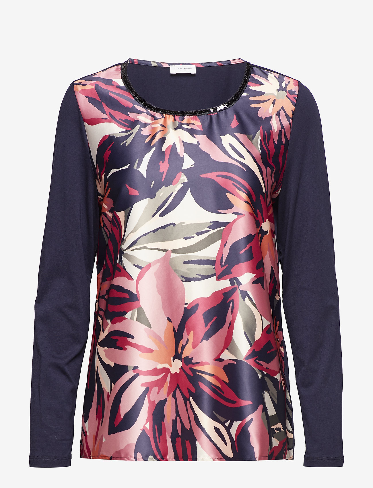 Gerry Weber - T-SHIRT LONG-SLEEVE - blau/ azalea/ wild rose print - 0