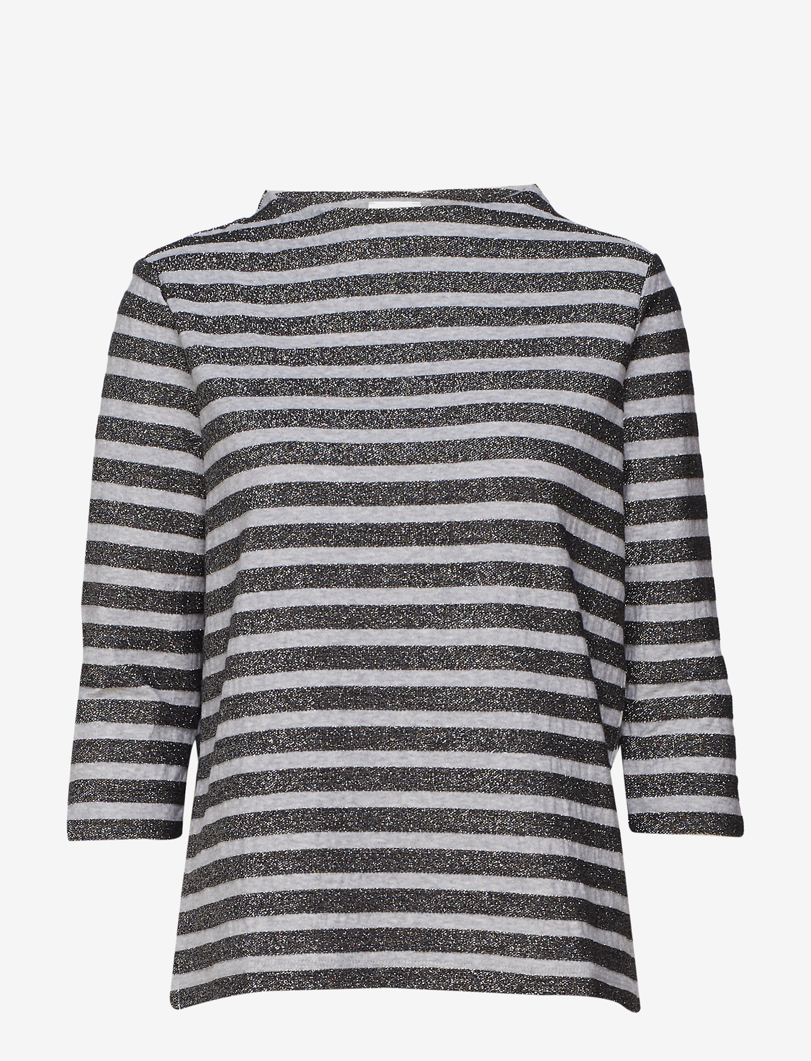 Gerry Weber - T-SHIRT 3/4-SLEEVE R - silver-grey black - 0