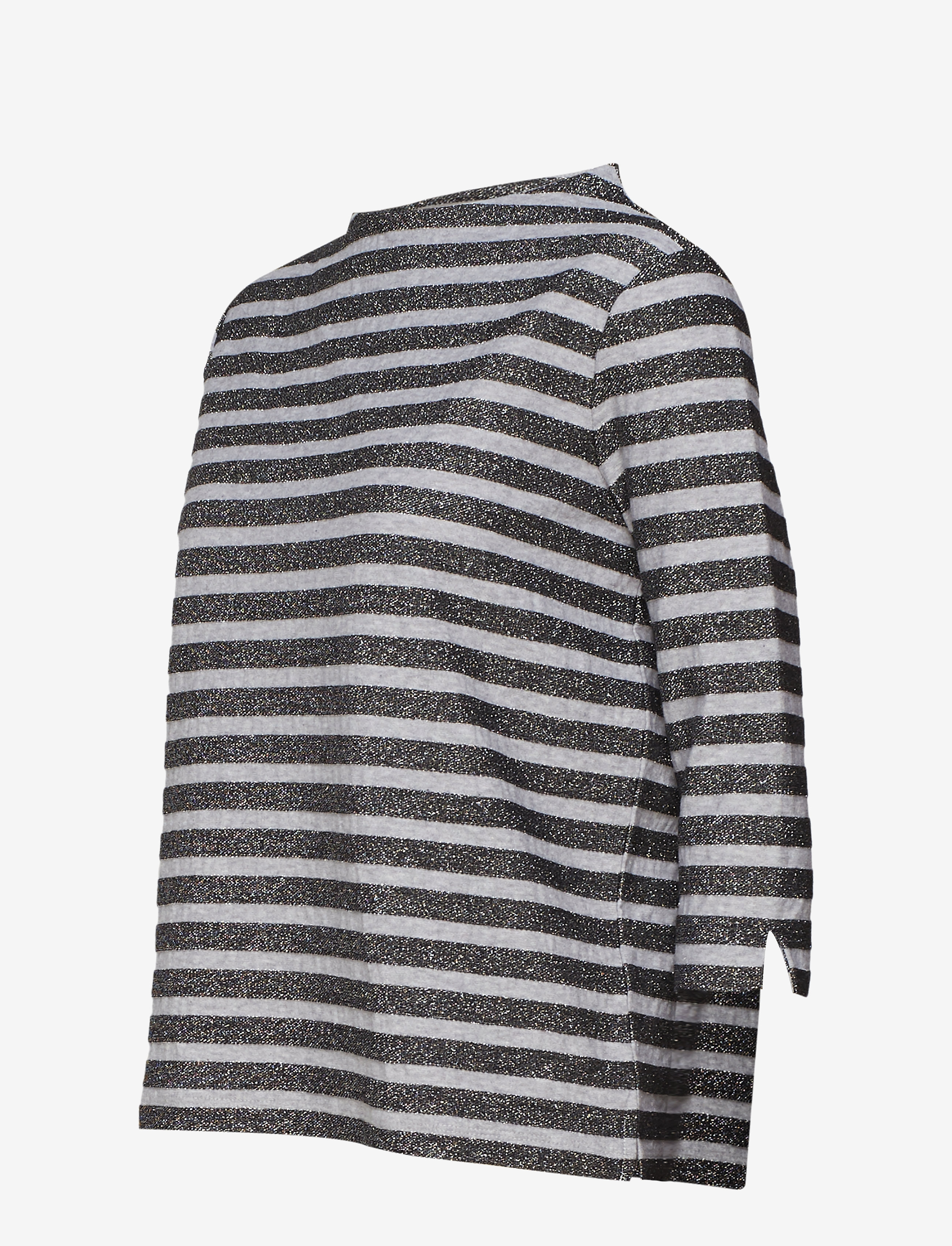 Gerry Weber - T-SHIRT 3/4-SLEEVE R - silver-grey black - 2