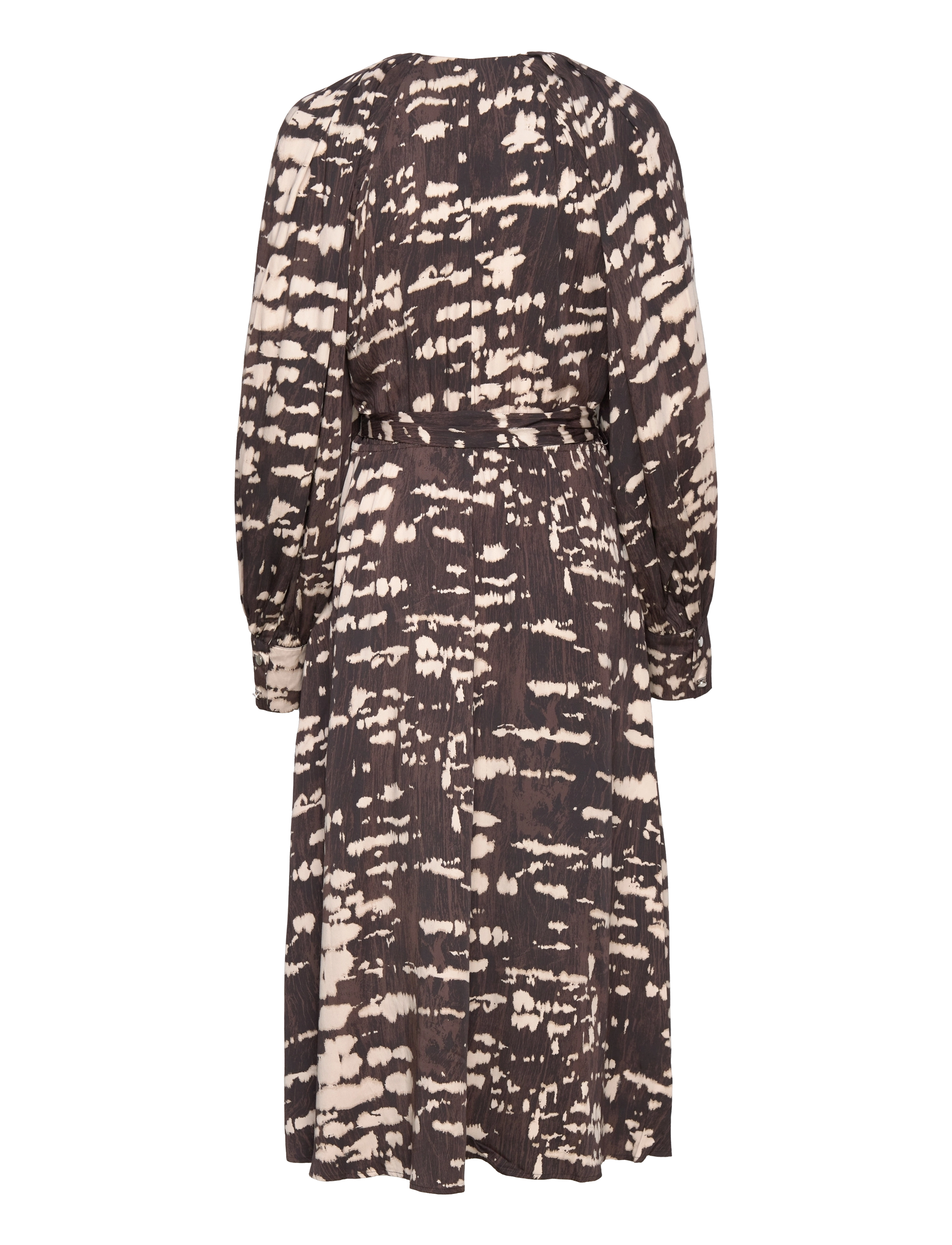 Gerry Weber - DRESS WOVEN - midi-jurken - brown/ecru/white print - 2