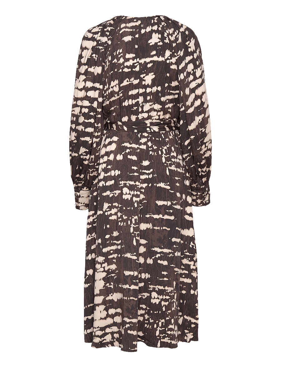 Gerry Weber - DRESS WOVEN - midikleider - brown/ecru/white print - 2