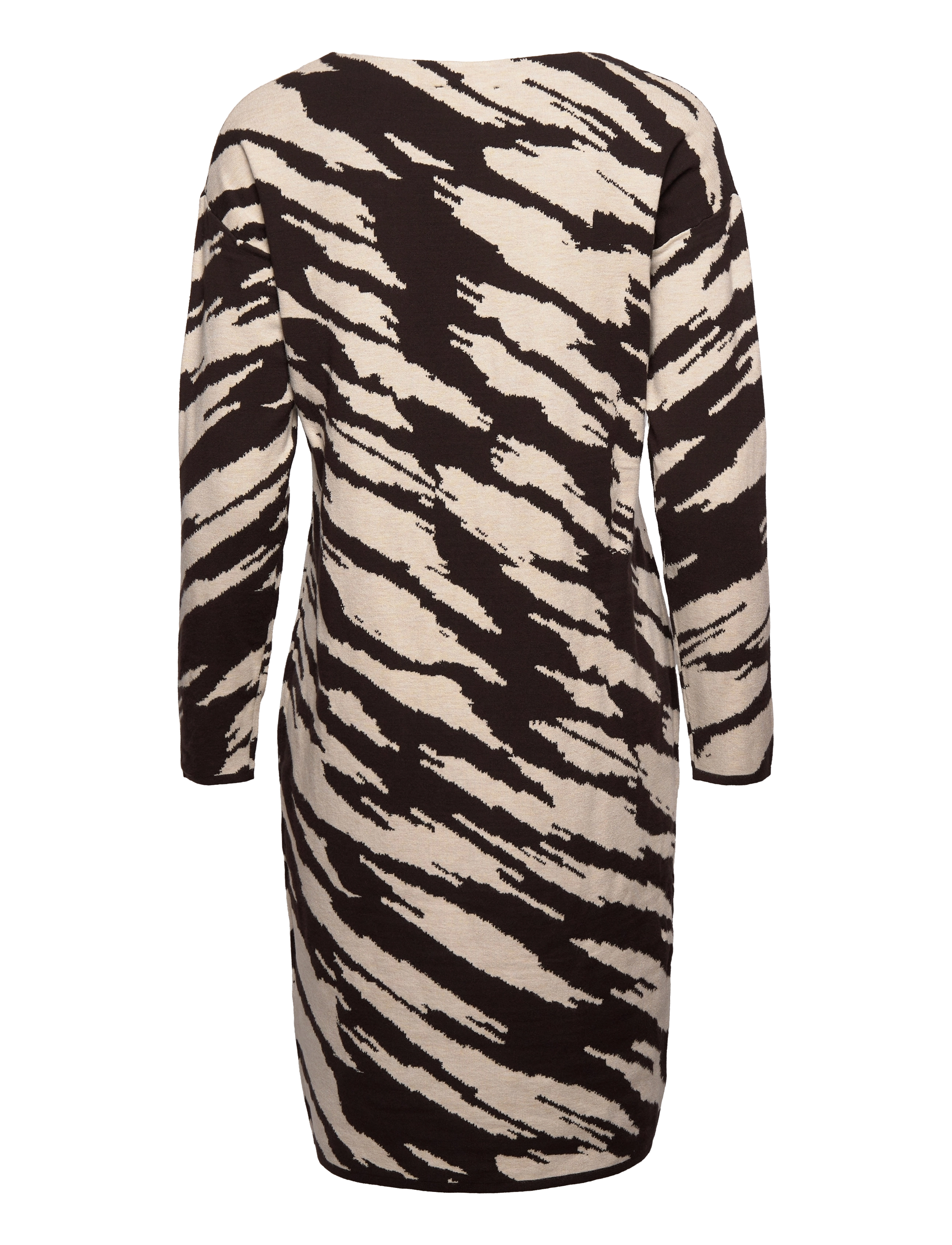 Gerry Weber - DRESS KNIT - brown/ecru/white figured - 1