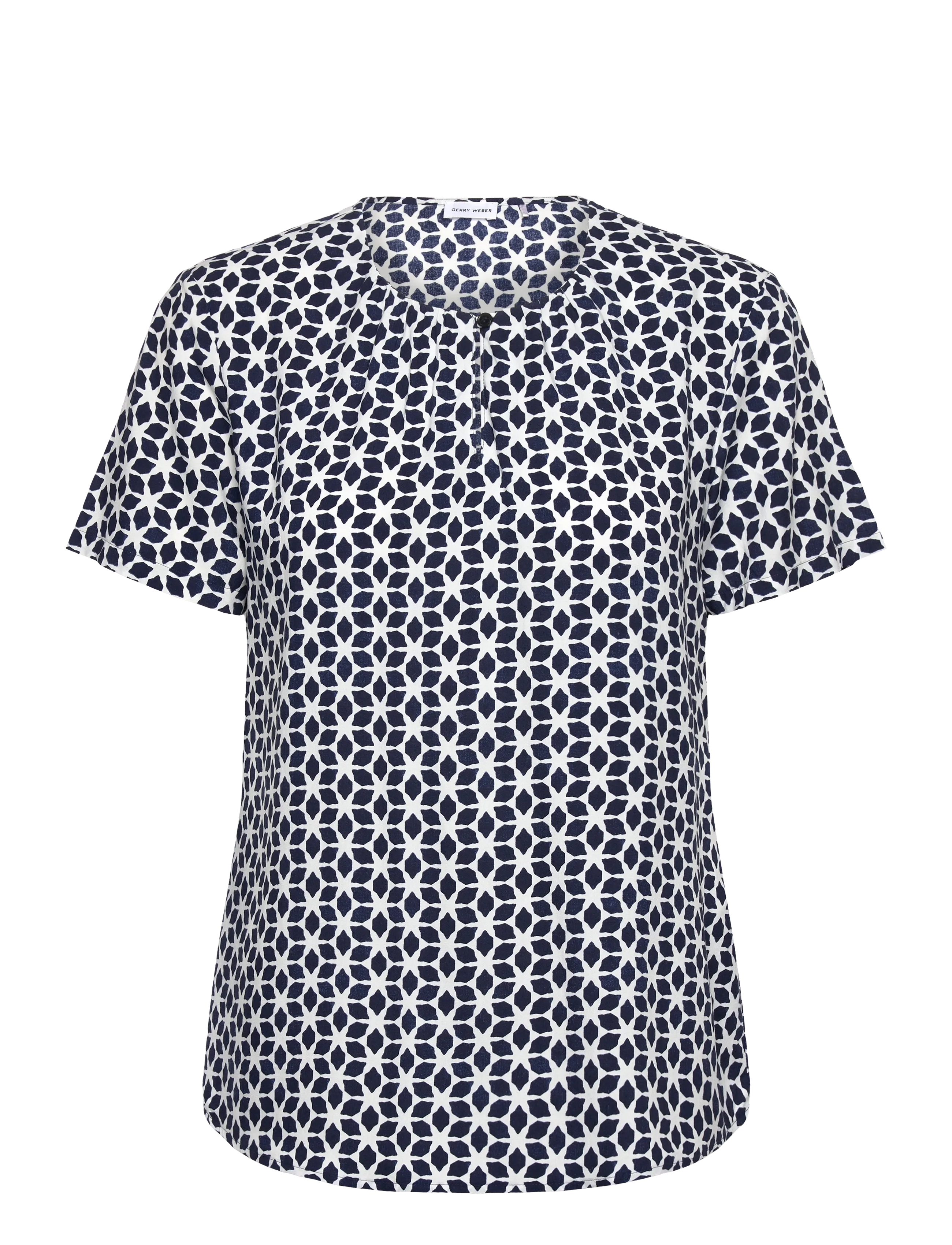 Gerry Weber Blouse 1/2 sleeve - Kleidung - WHISP.WHITE/LAKE BLUE STAR AOP / navy