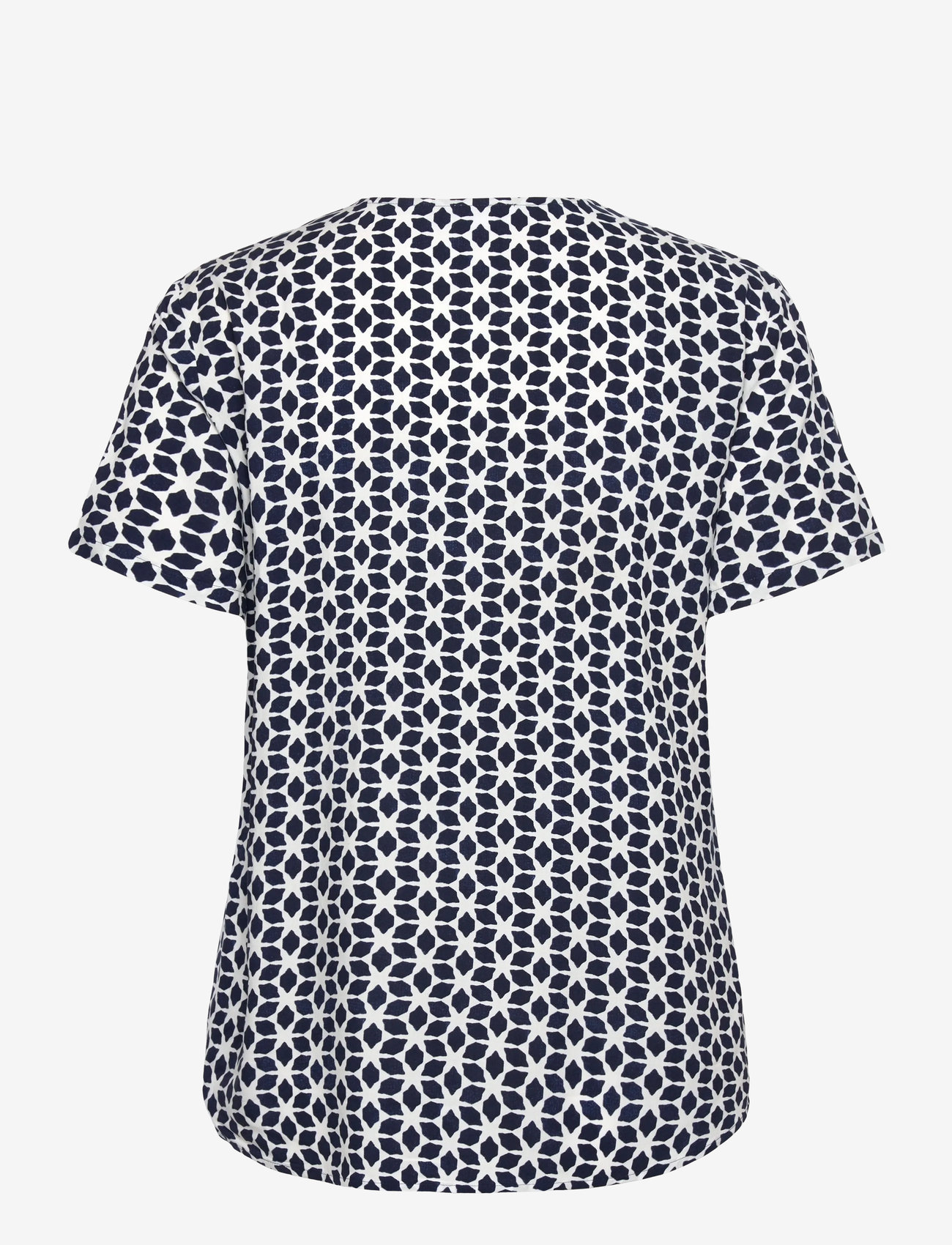 Gerry Weber - BLOUSE 1/2 SLEEVE - kortärmade blusar - whisp.white/lake blue star aop - 1