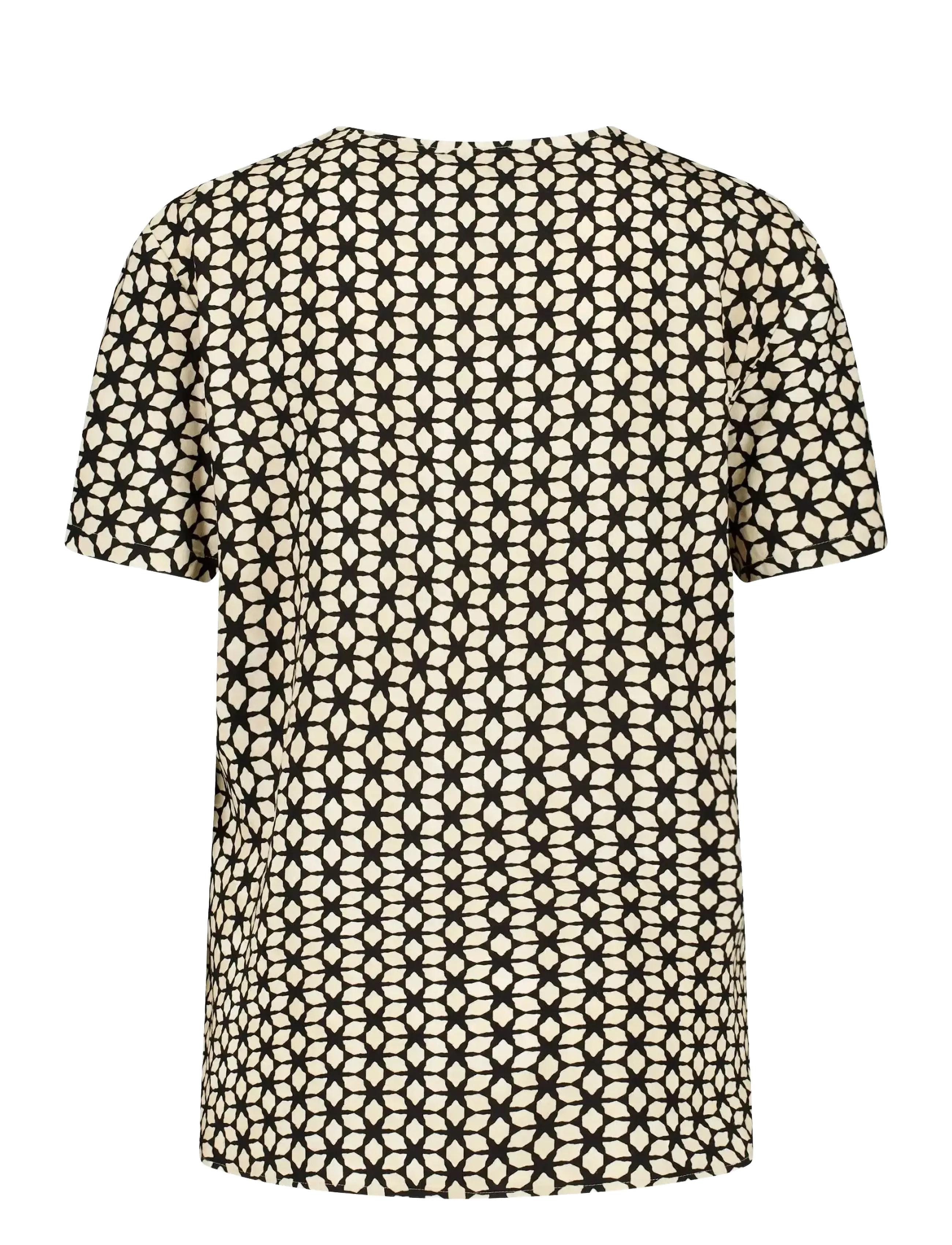 Gerry Weber - Blouse 1/2 sleeve - kortärmade blusar - black/taupe star aop - 1