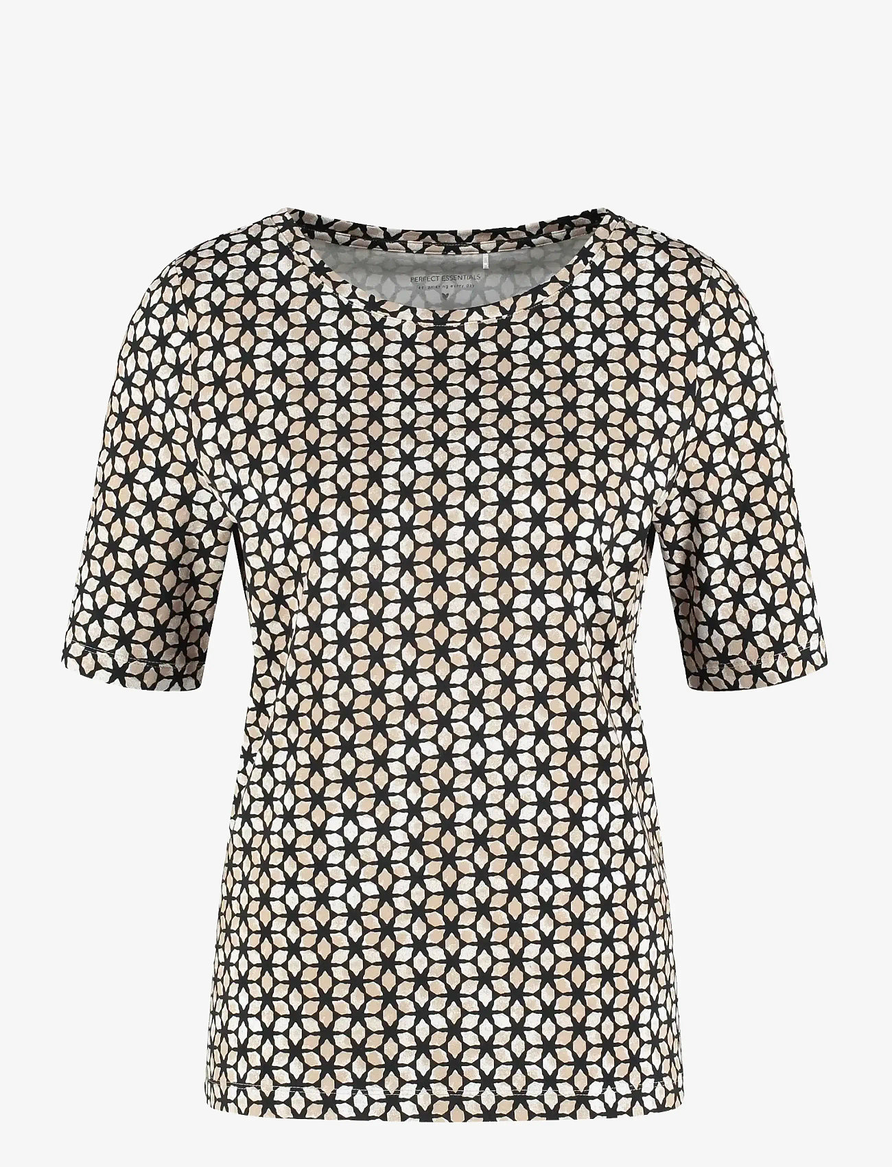 Gerry Weber - T-Shirt 1/2 sleeve - t-shirts - black/taupe star aop - 0