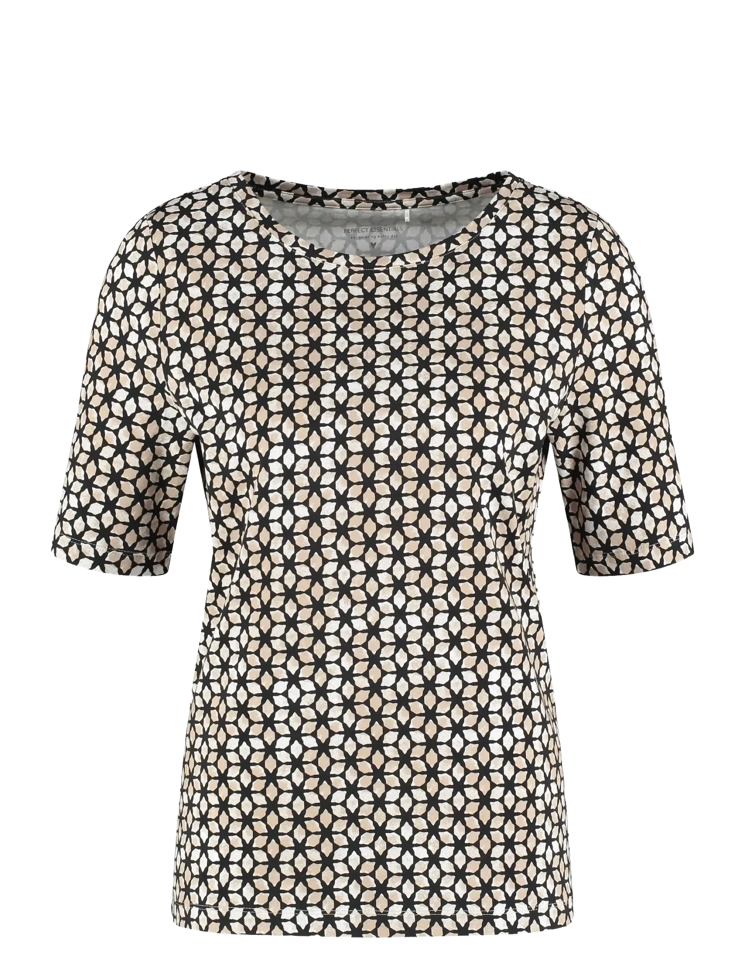 Gerry Weber T-Shirt 1/2 sleeve - Kleidung - BLACK/TAUPE STAR AOP / black