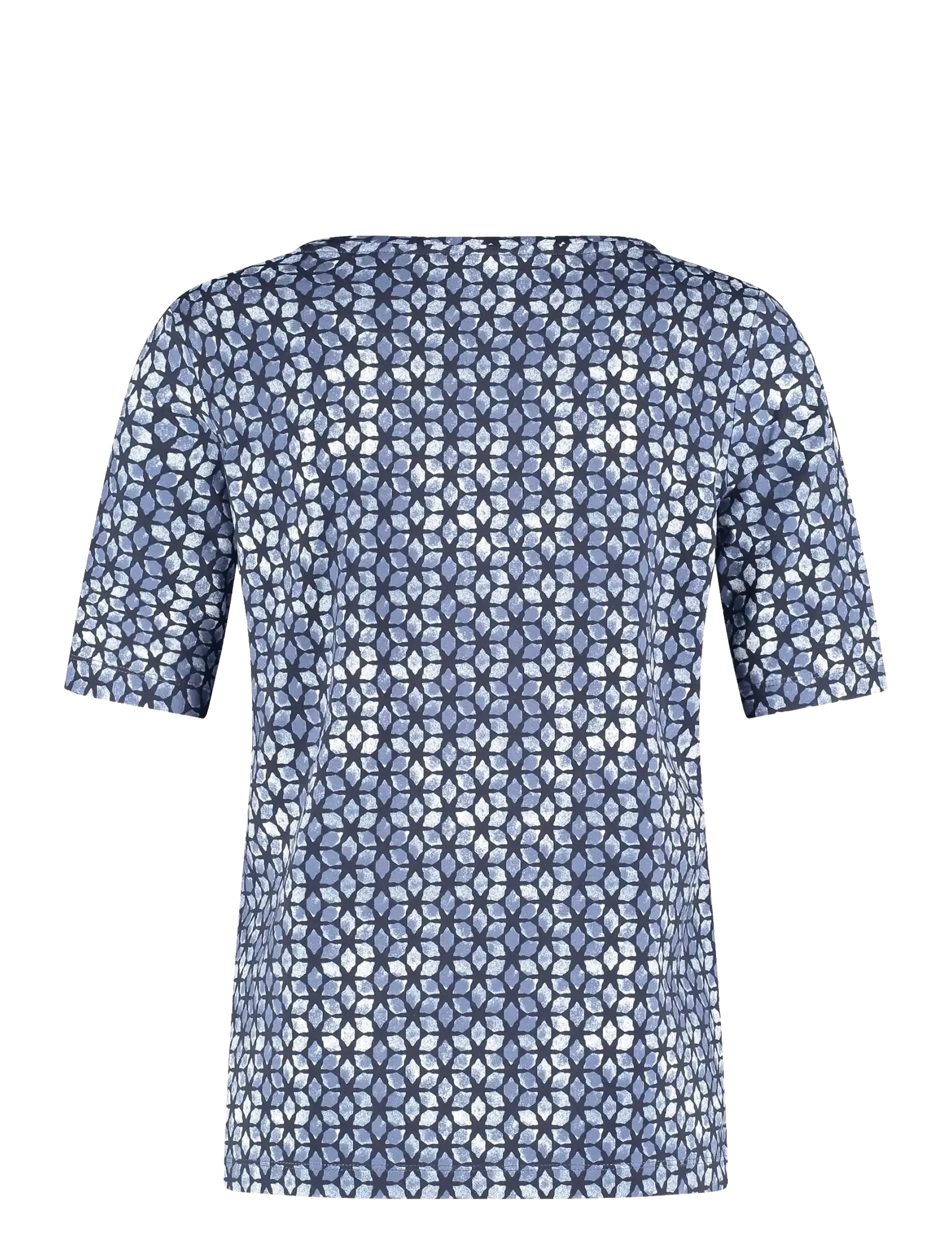 Gerry Weber - T-SHIRT 1/2 SLEEVE - t-shirts - navy/lake blue star aop - 1