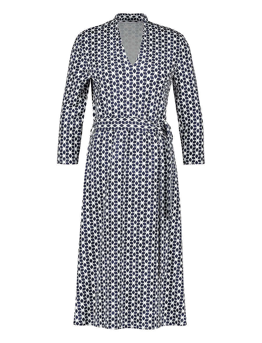 Gerry Weber - Dress Jersey - slå-om-kjoler - whisp.white/lake blue star aop - 0