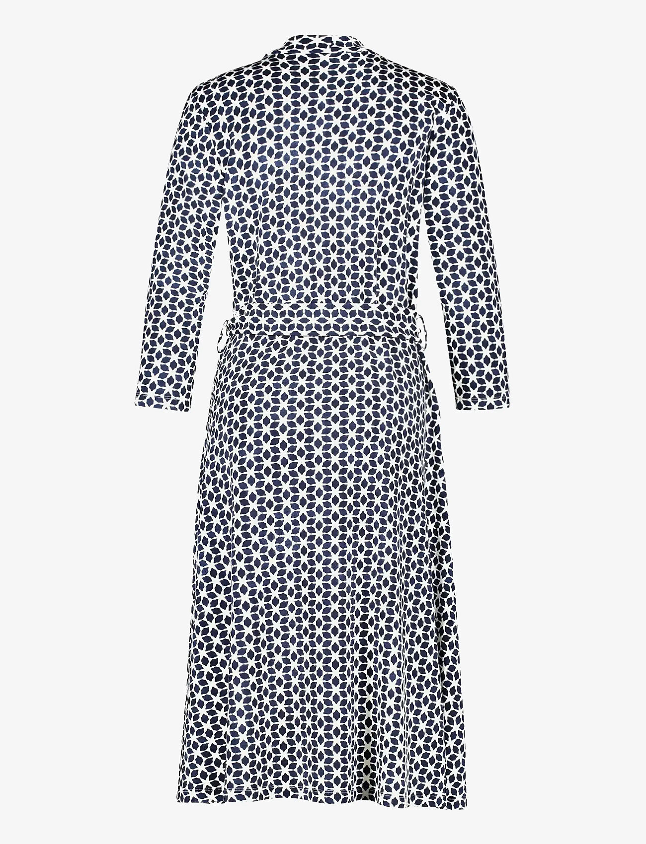Gerry Weber - DRESS JERSEY - omlottklänningar - whisp.white/lake blue star aop - 1