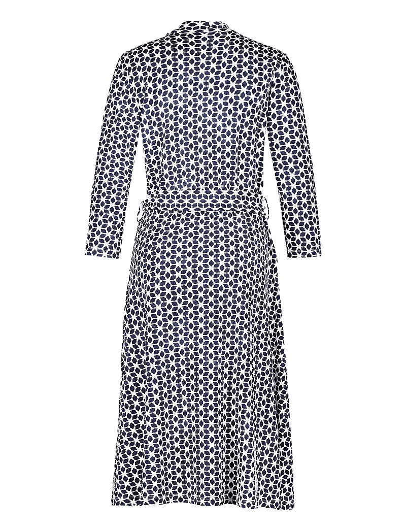 Gerry Weber - DRESS JERSEY - omlottklänningar - whisp.white/lake blue star aop - 1