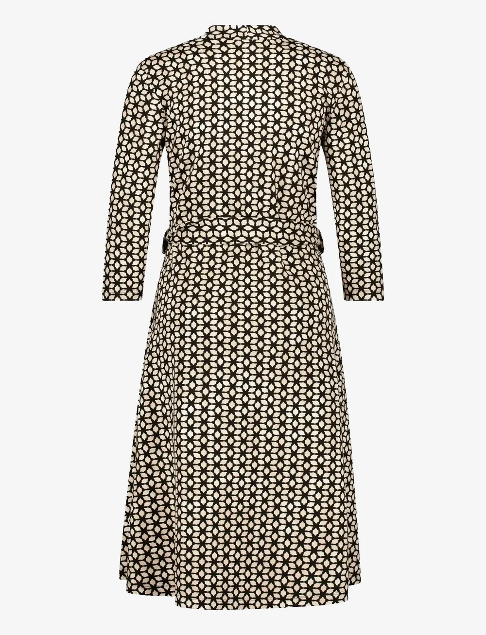 Gerry Weber - DRESS JERSEY - omlottklänningar - black/taupe star aop - 1