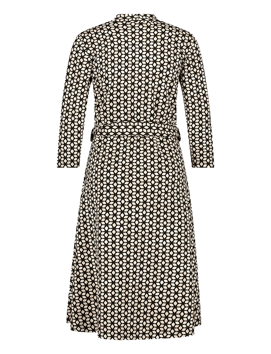 Gerry Weber - Dress Jersey - robes portefeuille - black/taupe star aop - 1
