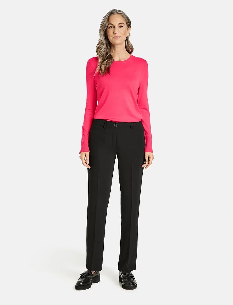 Gerry Weber - PANT LONG - straight leg trousers - black - 0