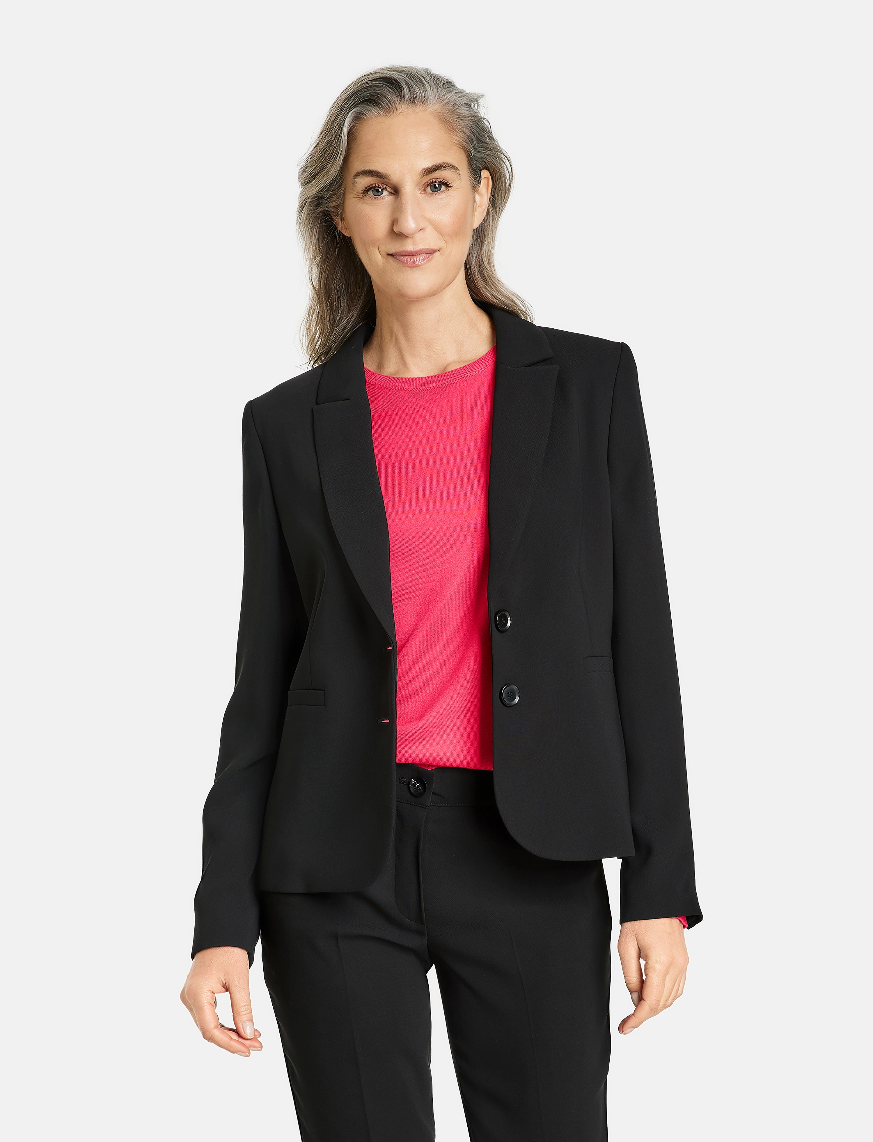 Gerry Weber - BLAZER LONG SLEEVE - Žaketes ar vienrindas pogājumu - black - 0