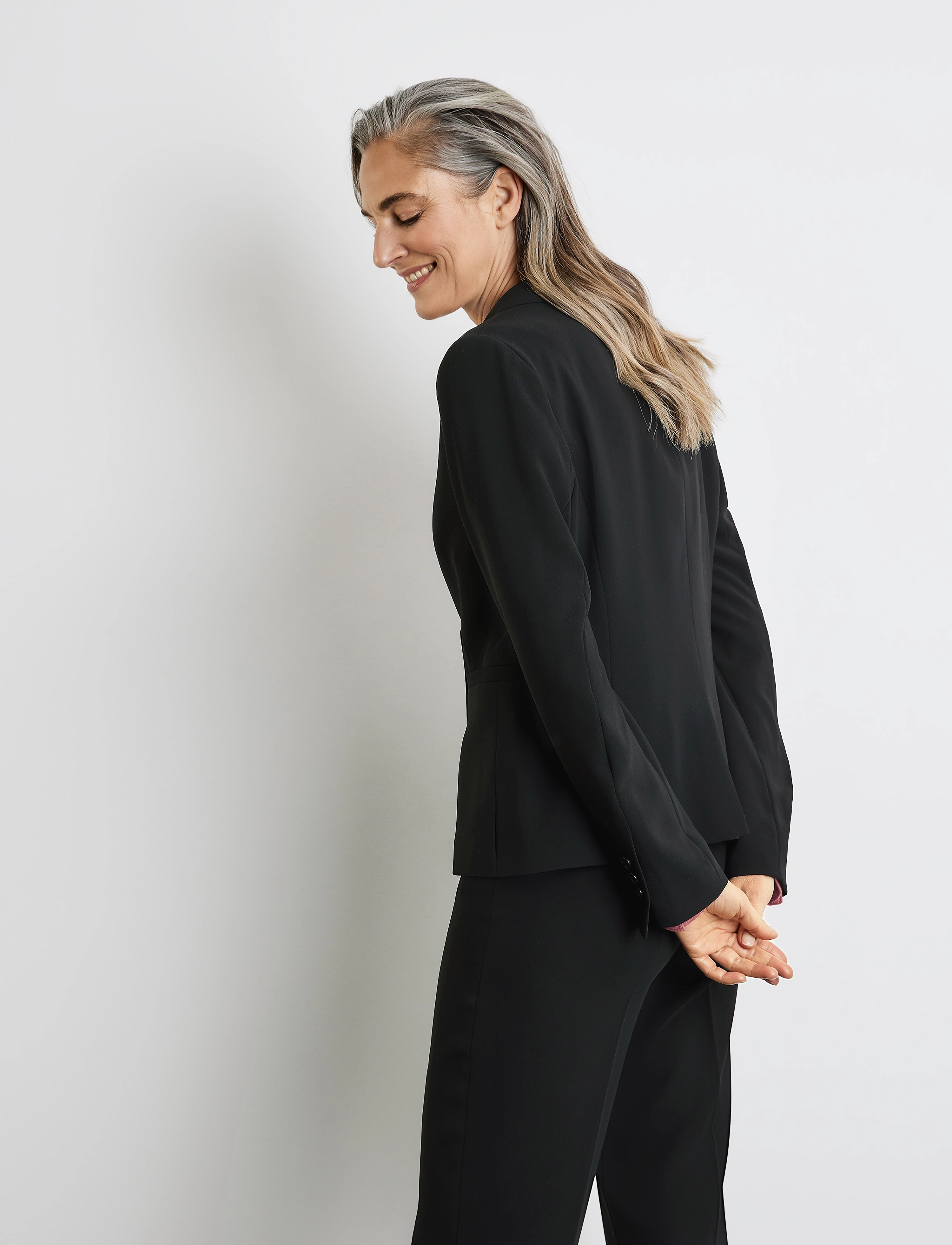 Gerry Weber - BLAZER LONG SLEEVE - Žaketes ar vienrindas pogājumu - black - 3