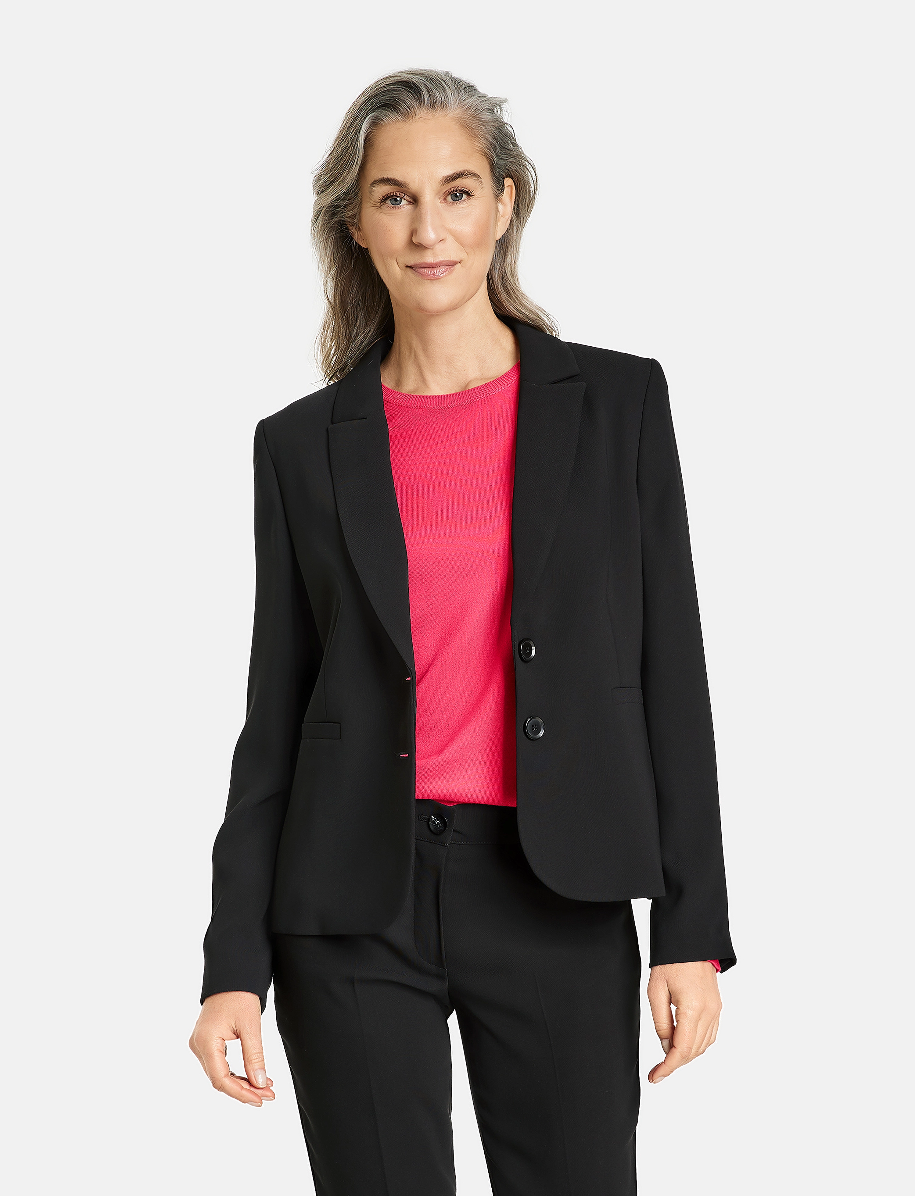Gerry Weber - BLAZER LONG SLEEVE - Žaketes ar vienrindas pogājumu - black - 4