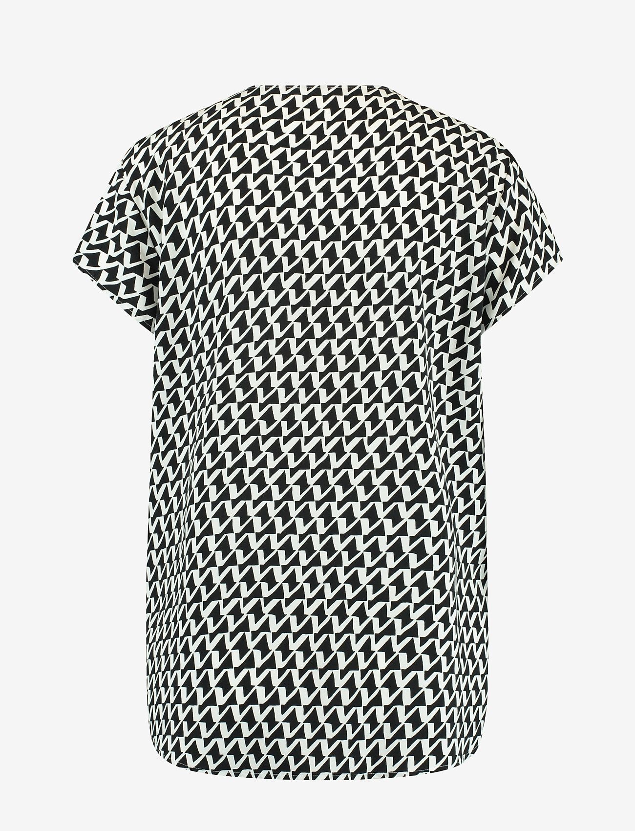 Gerry Weber - BLOUSE 1/2 SLEEVE - kortærmede bluser - ecru/white/black print - 1