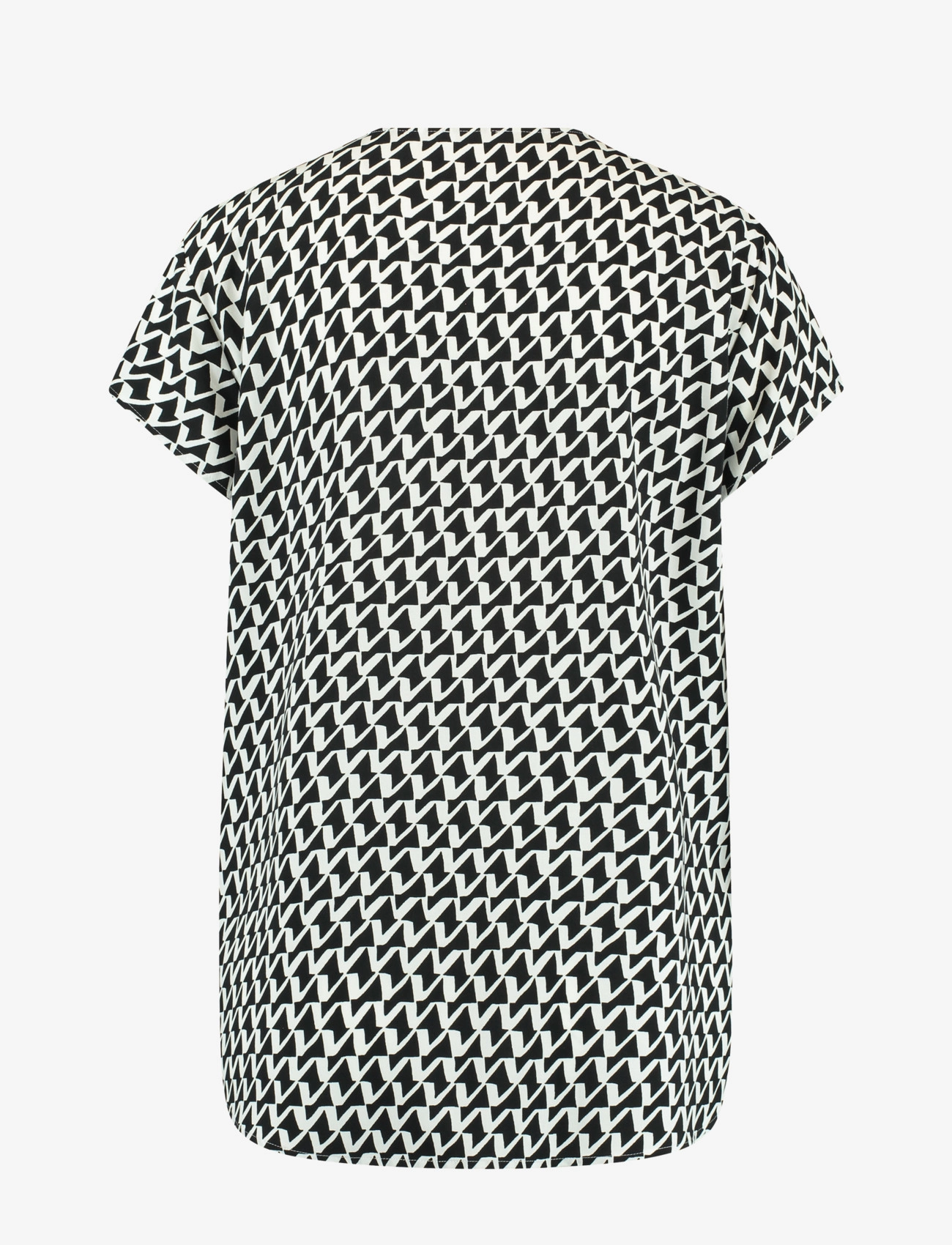 Gerry Weber - BLOUSE 1/2 SLEEVE - kurzämlige blusen - ecru/white/black print - 1
