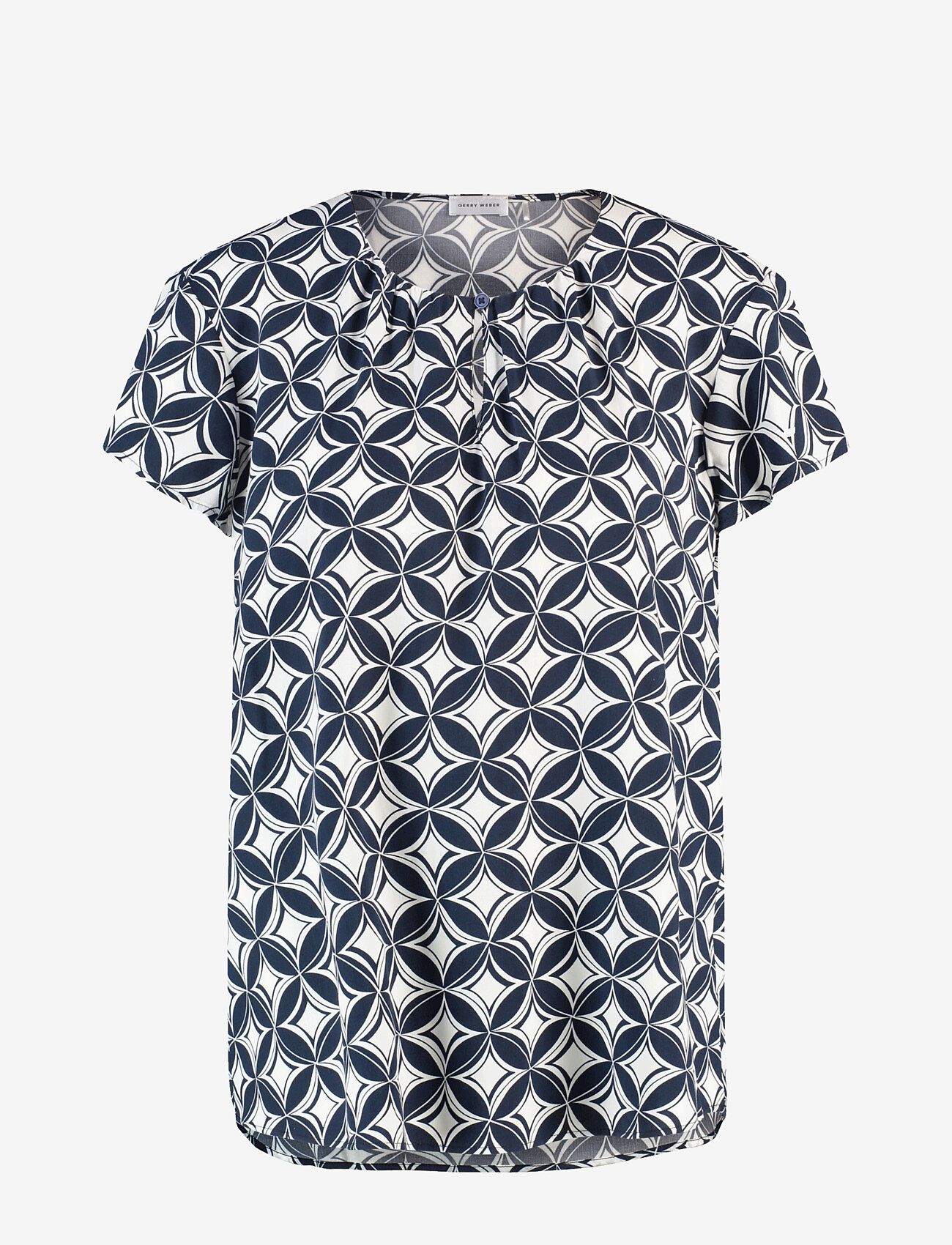 Gerry Weber - Blouse 1/2 sleeve - kortærmede bluser - nightsky/offwhite - 0