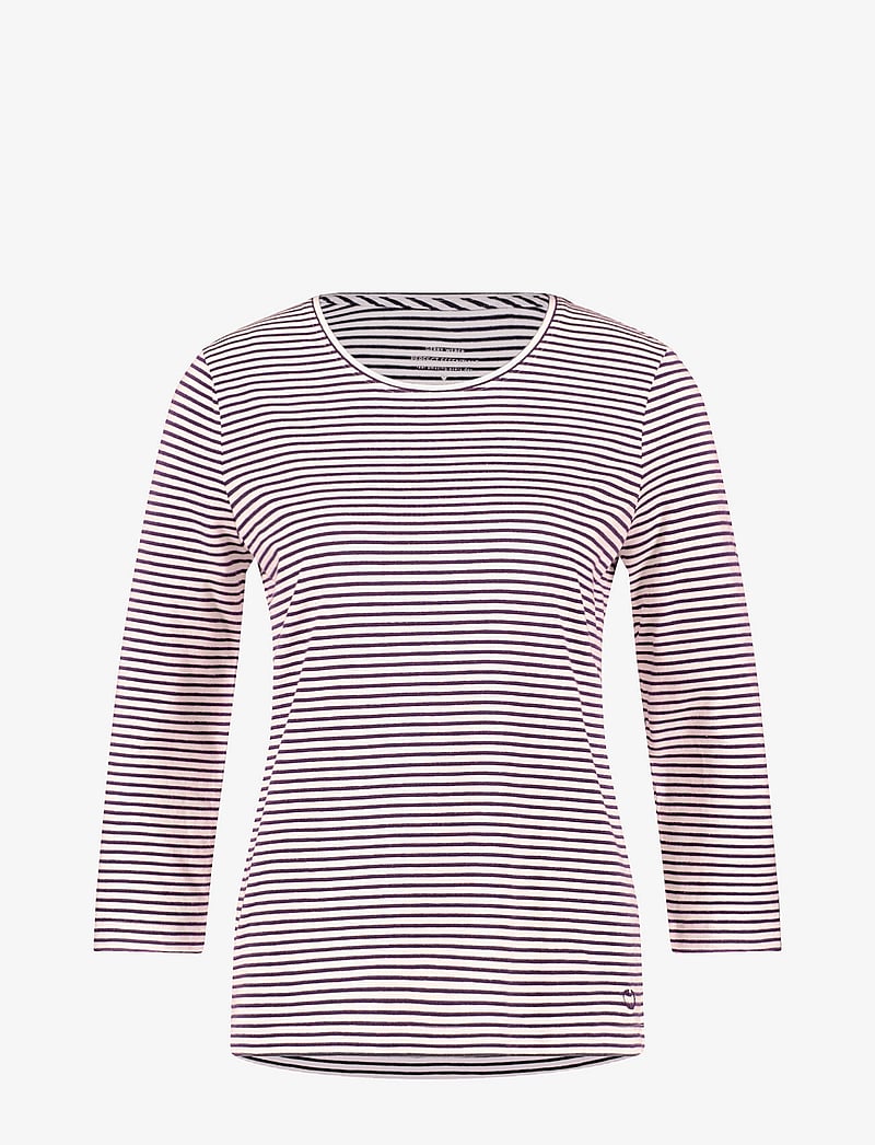 Gerry Weber - T-Shirt 3/4 sleeve - langärmlige tops - navy/off white fine stripe - 0