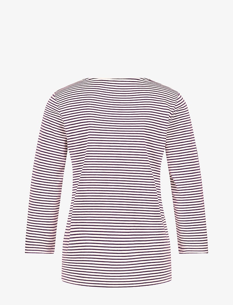 Gerry Weber - T-Shirt 3/4 sleeve - langärmlige tops - navy/off white fine stripe - 1
