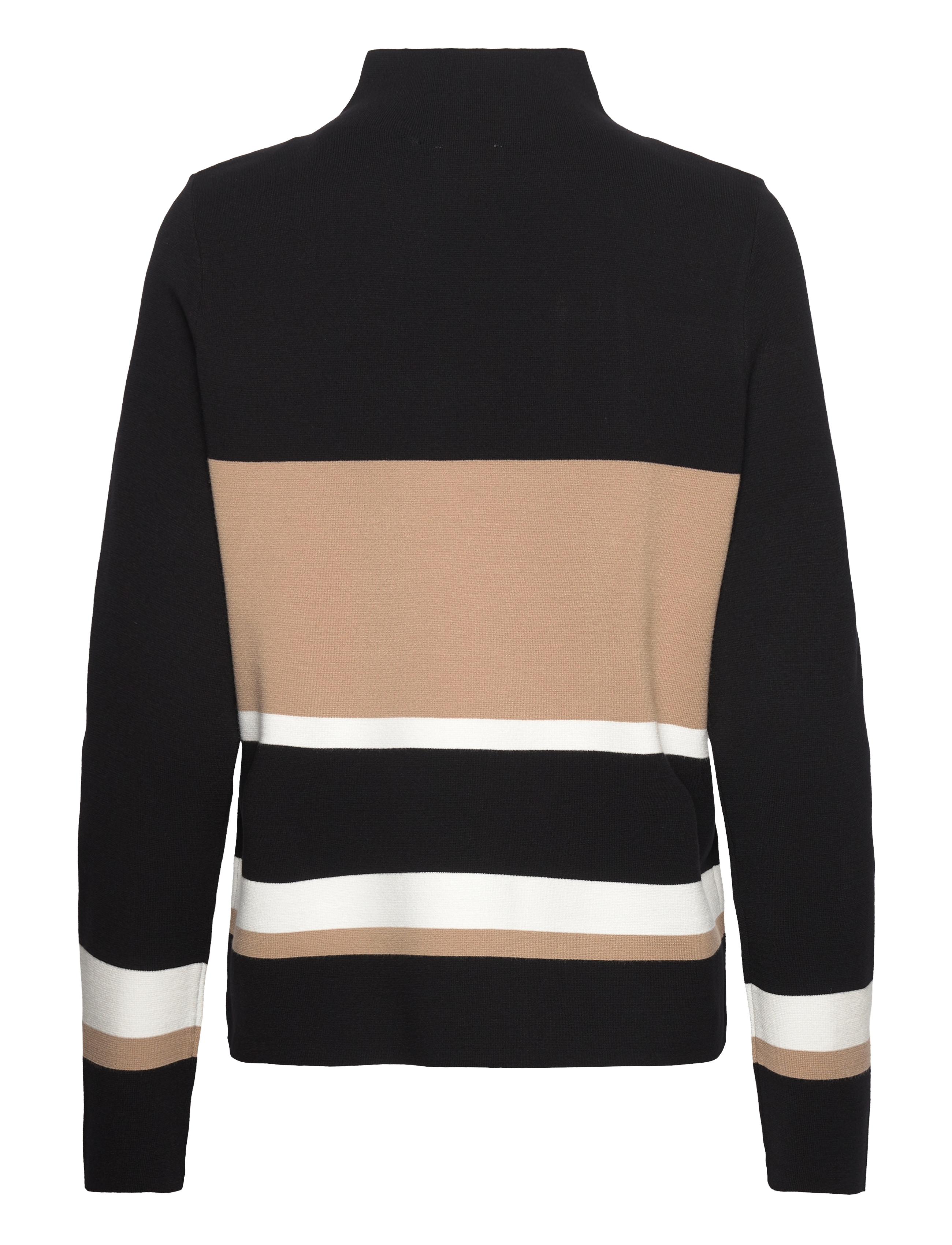 Gerry Weber - PULLOVER 1/1 SLEEVE - black/ecru/white stripes - 1