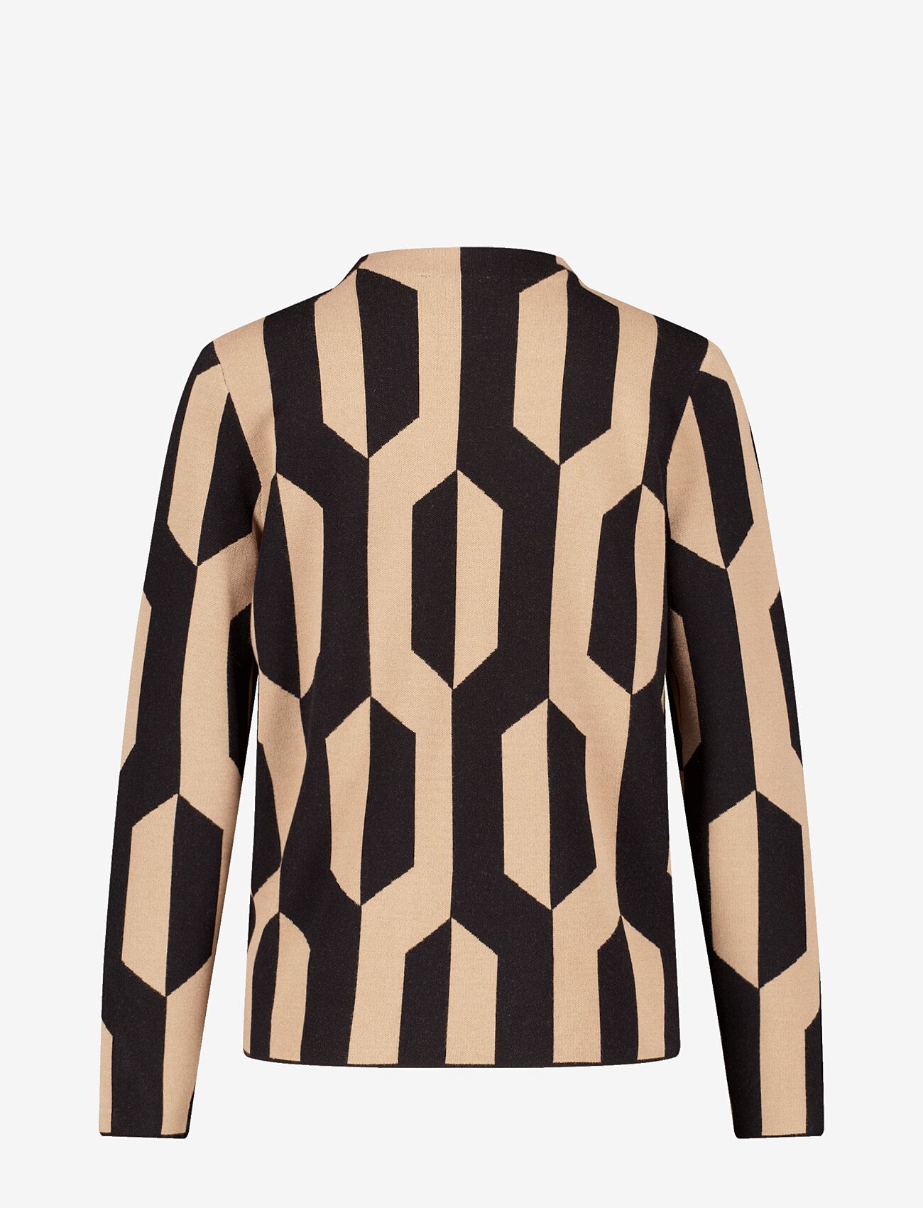 Gerry Weber - PULLOVER 1/1 SLEEVE - black/ camel  jacquard - 1