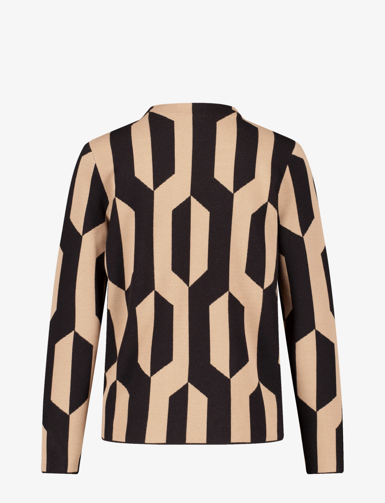 Gerry Weber - PULLOVER 1/1 SLEEVE - black/ camel  jacquard - 2
