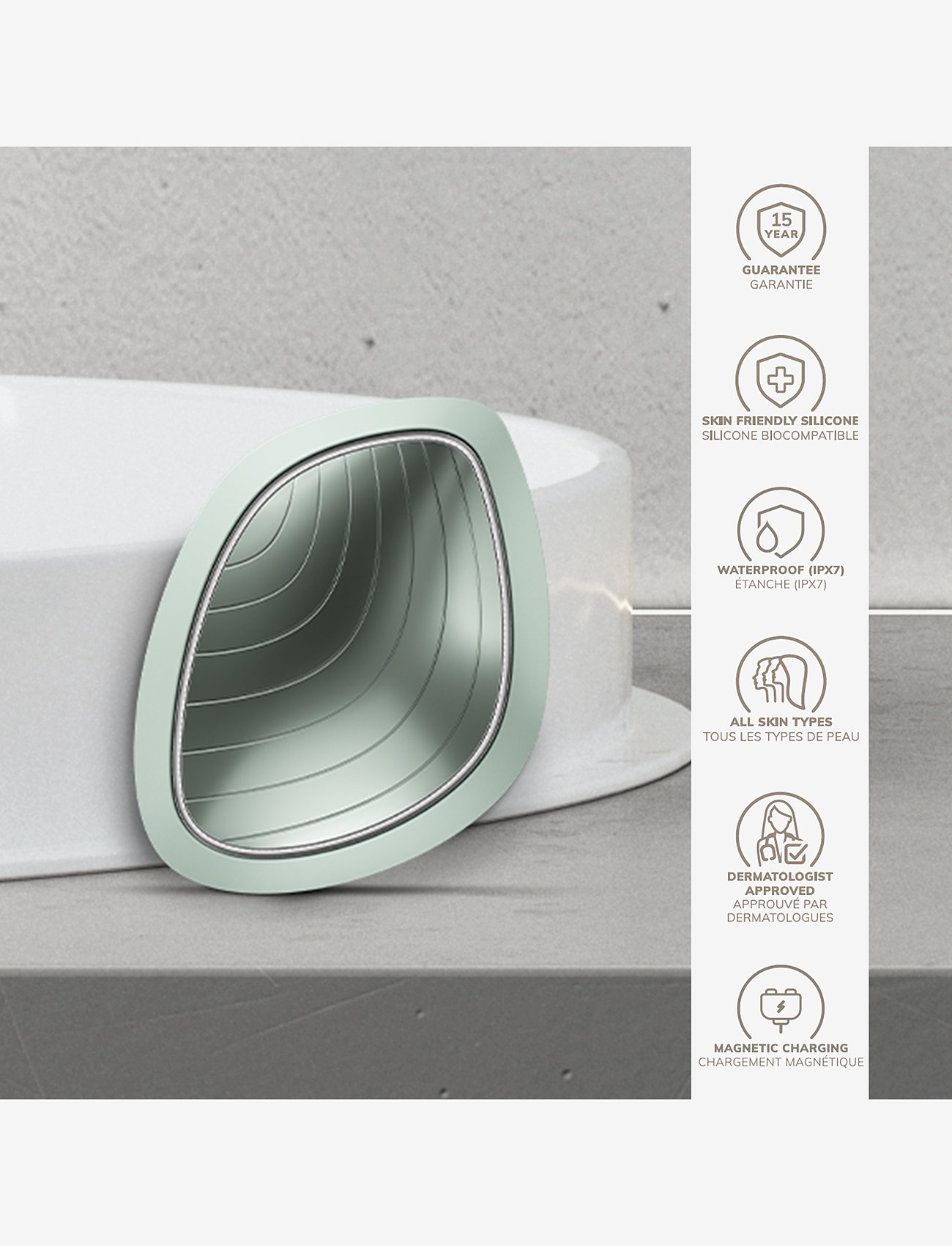 GESKE - Sonic Warm & Cool Mask | 9 in 1 - för henne - green - 2