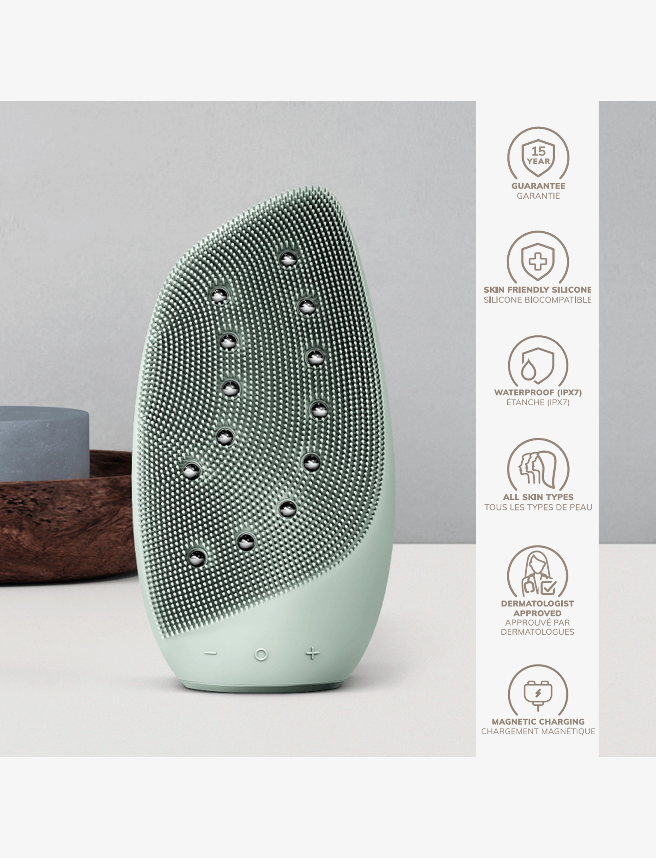 GESKE - Sonic Thermo Facial Brush & Face-Lifter | 8 in 1 - mellem 500-1000 kr - green - 2