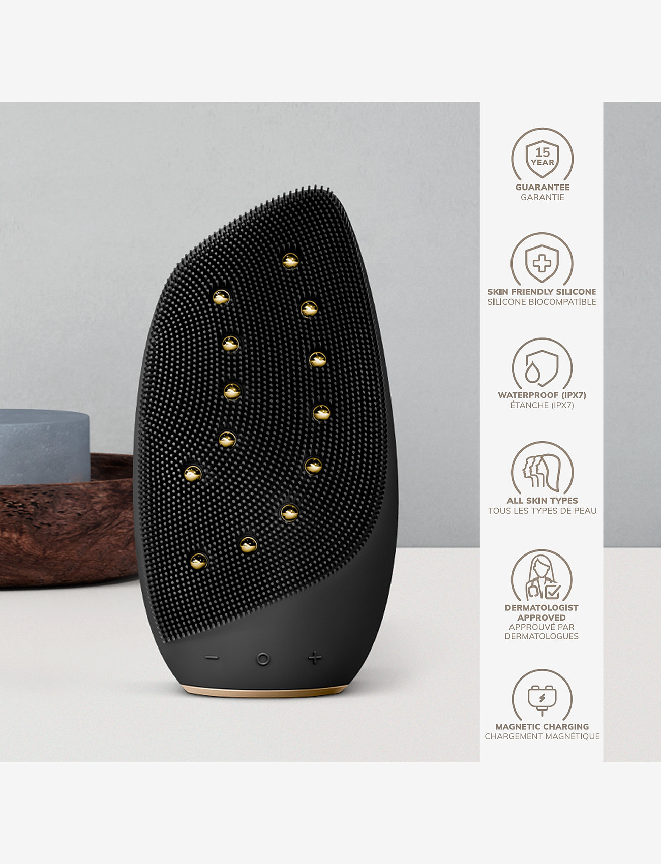 GESKE - Sonic Thermo Facial Brush & Face-Lifter | 8 in 1 - mellan 500-1000 kr - gray - 2