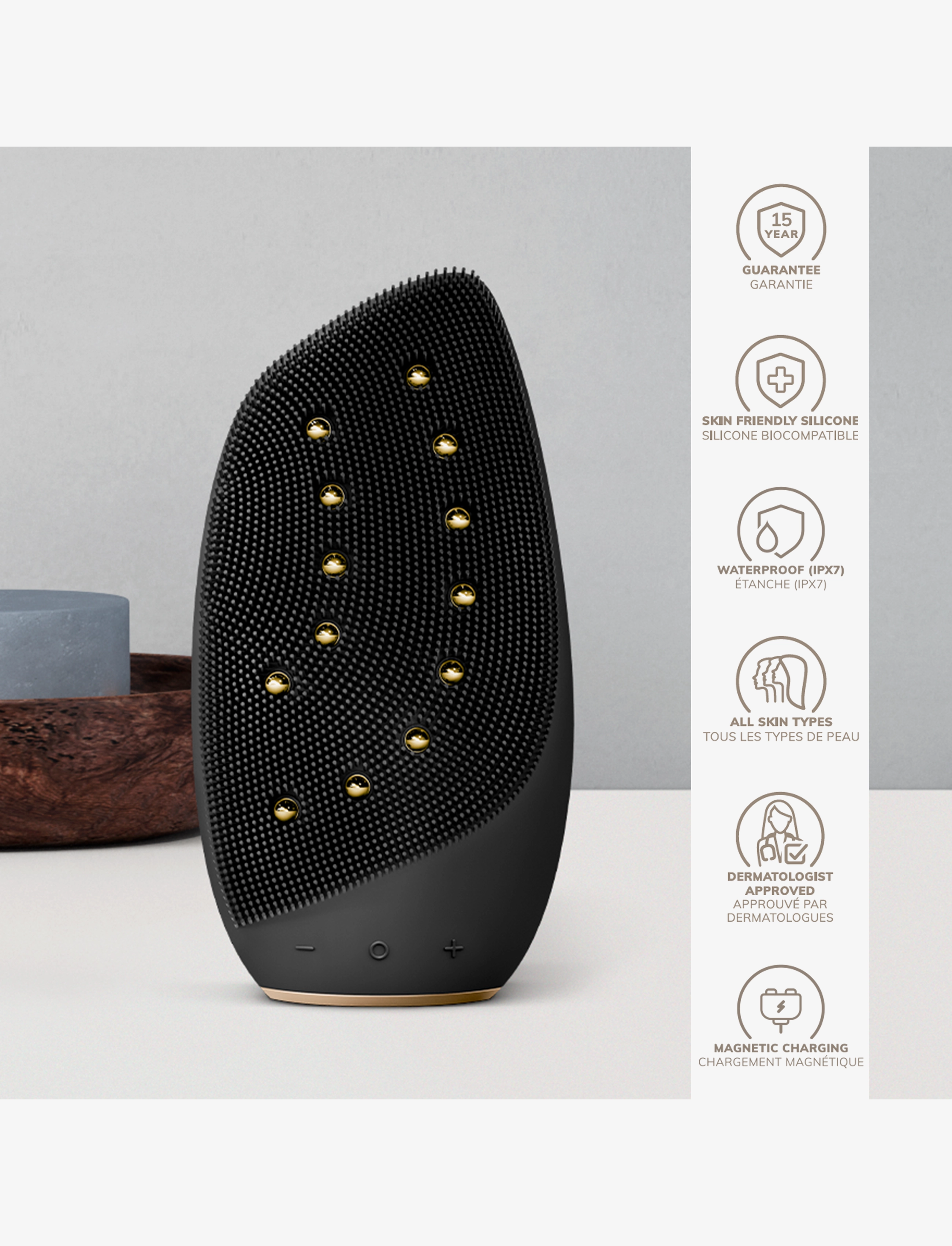 GESKE - Sonic Thermo Facial Brush & Face-Lifter | 8 in 1 - mellem 500-1000 kr - gray - 2