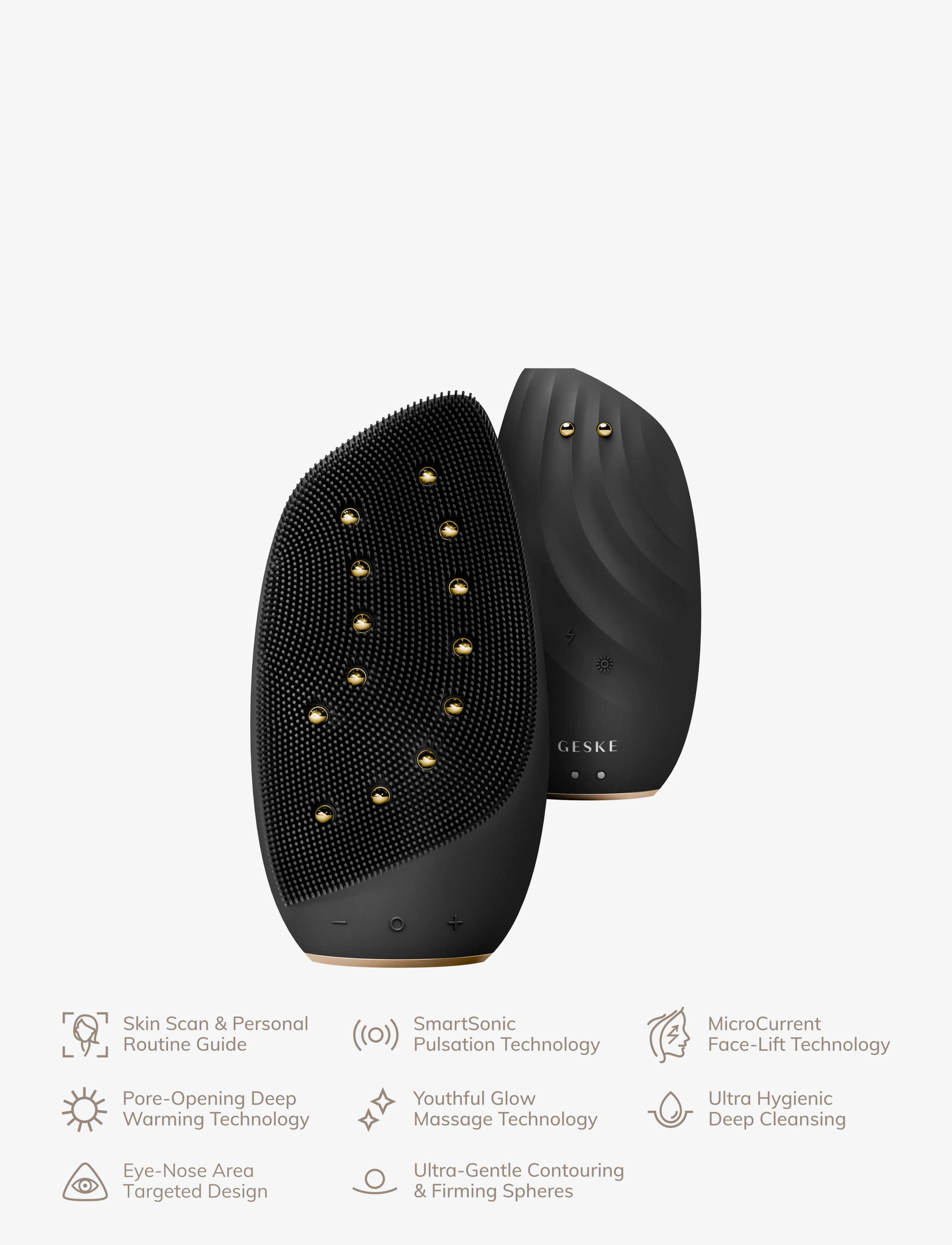 GESKE - Sonic Thermo Facial Brush & Face-Lifter | 8 in 1 - mellem 500-1000 kr - gray - 4
