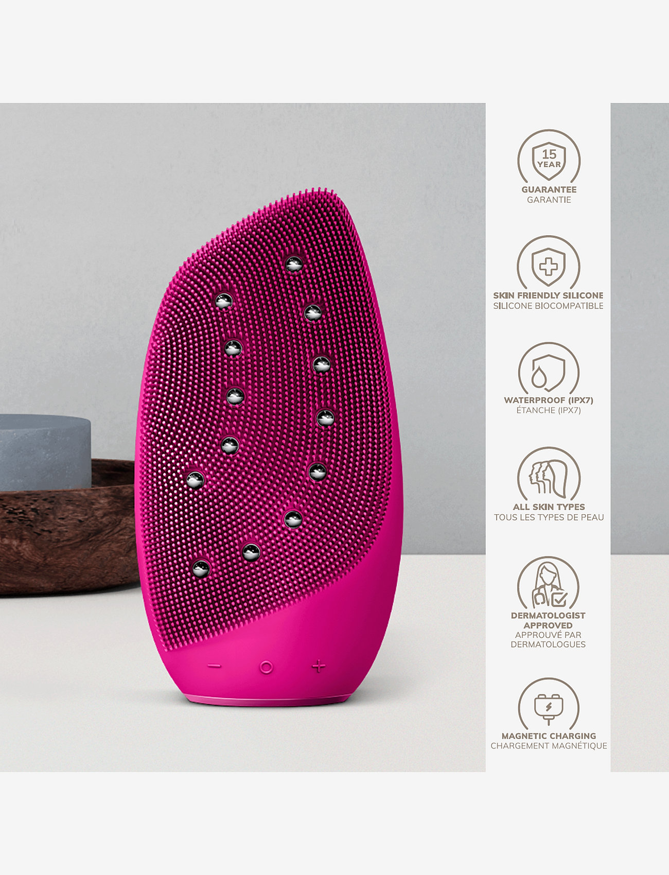GESKE - Sonic Thermo Facial Brush & Face-Lifter | 8 in 1 - mellem 500-1000 kr - magenta - 2