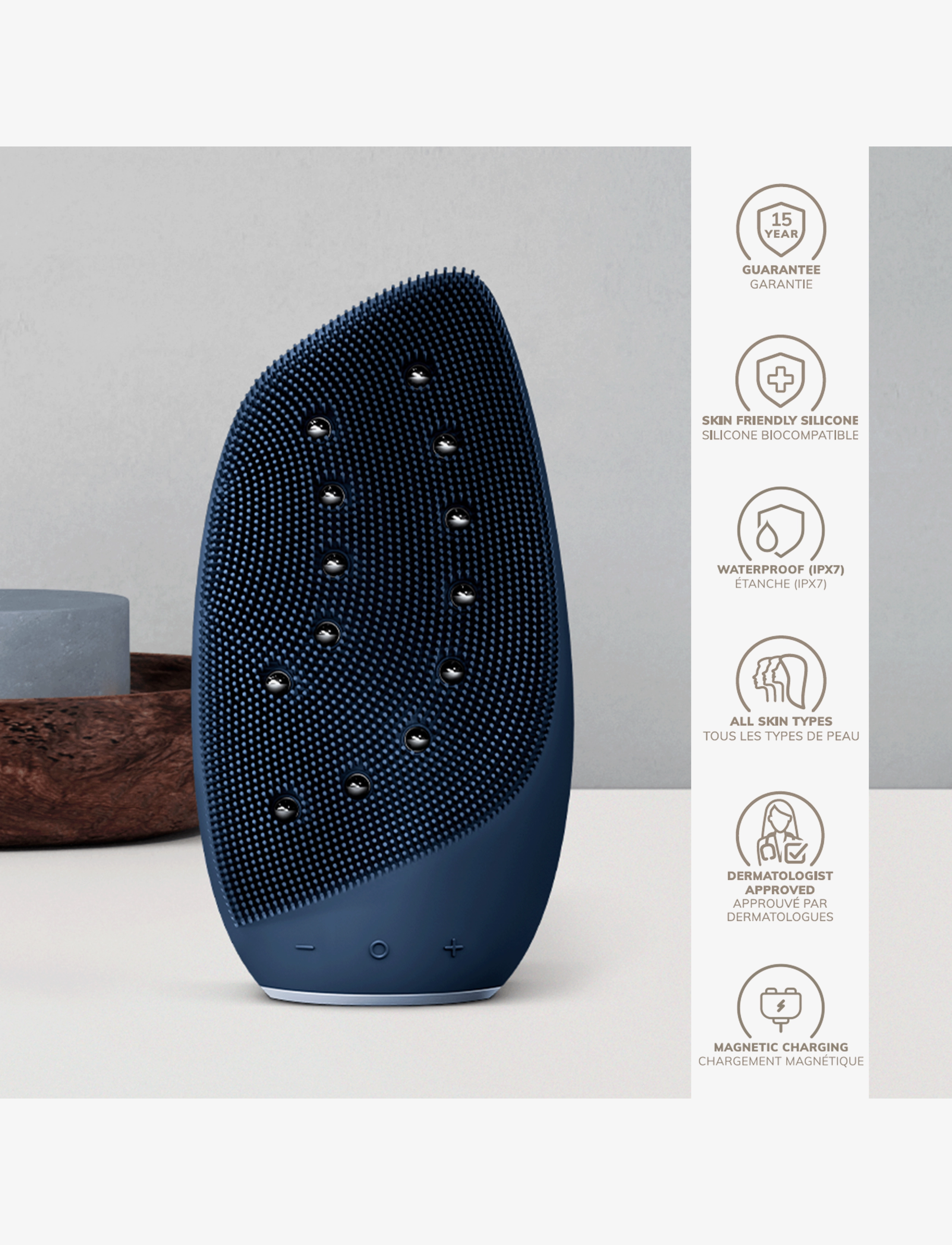 GESKE - Sonic Thermo Facial Brush & Face-Lifter | 8 in 1 - mellom 500-1000 kr - midnight - 2