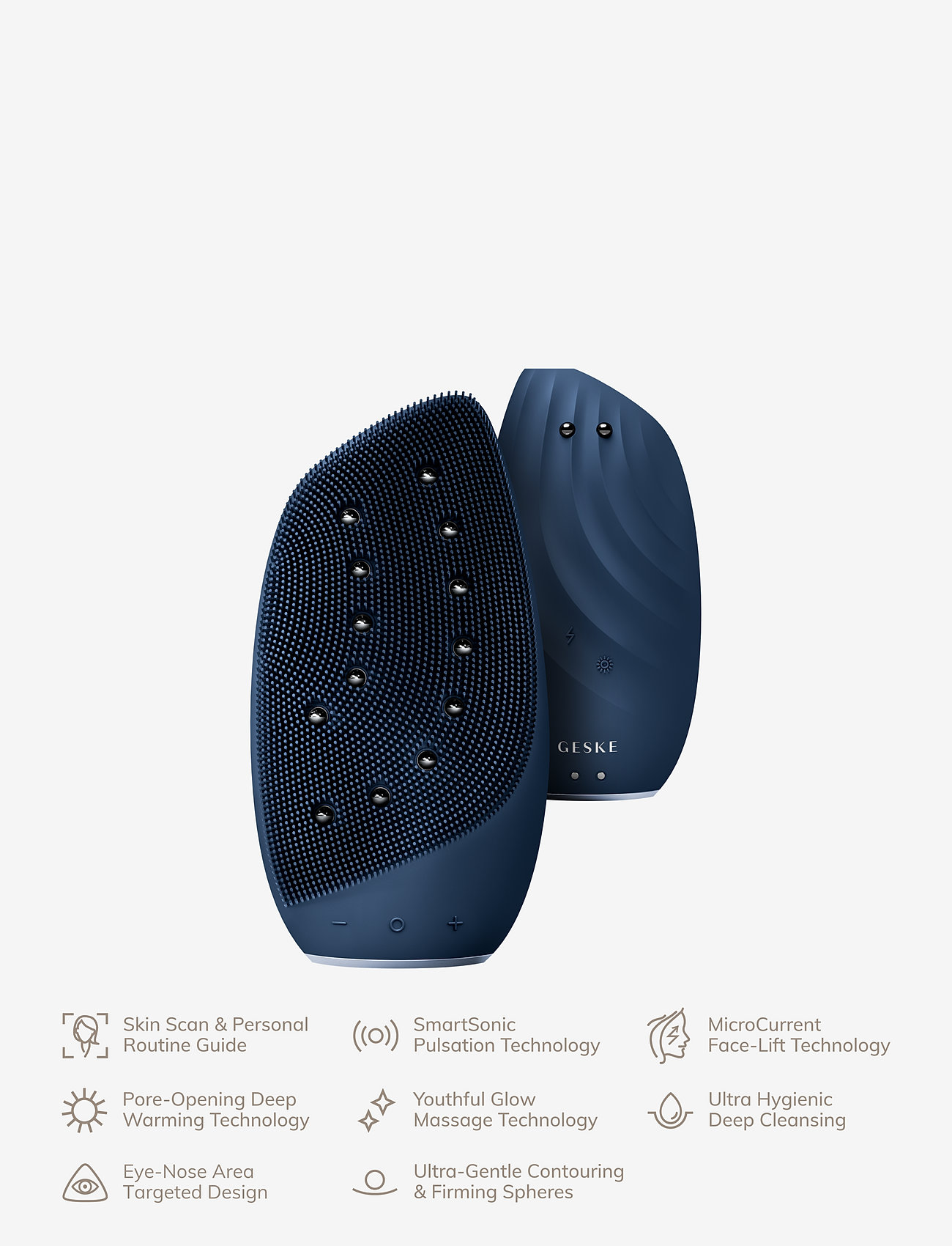 GESKE - Sonic Thermo Facial Brush & Face-Lifter | 8 in 1 - mellan 500-1000 kr - midnight - 4