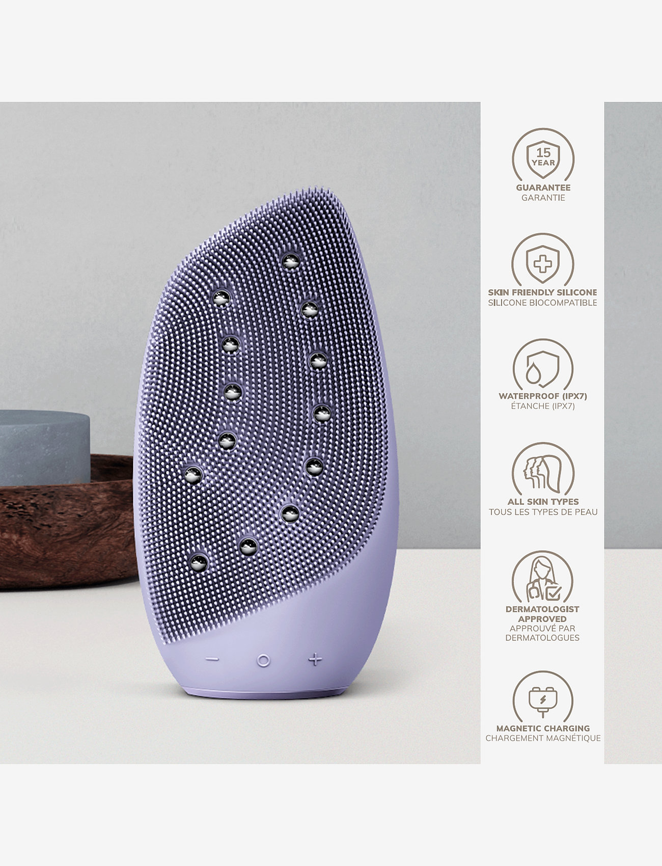 GESKE - Sonic Thermo Facial Brush & Face-Lifter | 8 in 1 - mellan 500-1000 kr - purple - 2
