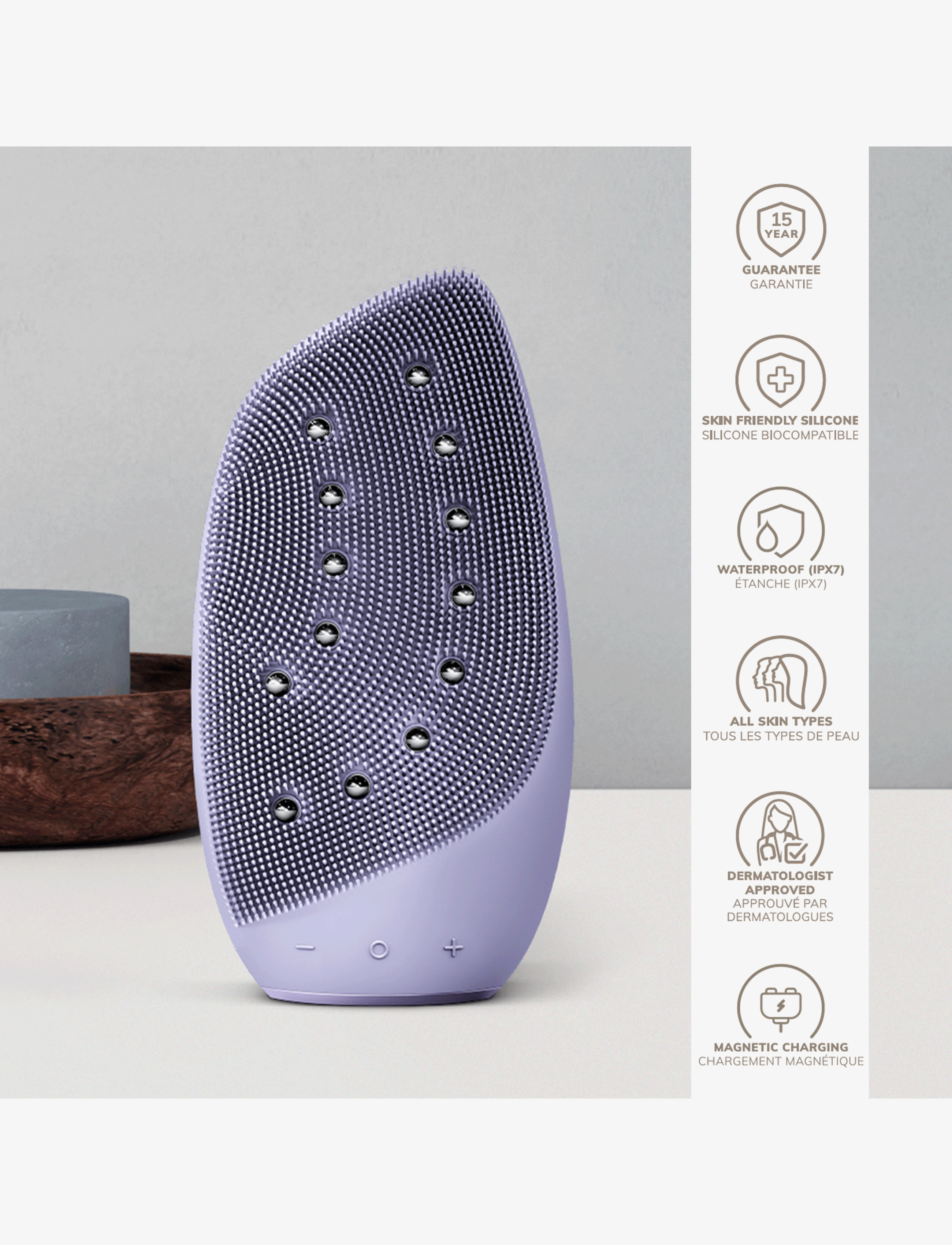 GESKE - Sonic Thermo Facial Brush & Face-Lifter | 8 in 1 - mellem 500-1000 kr - purple - 2