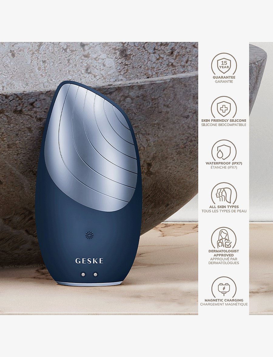 GESKE - Sonic Thermo Facial Brush | 6 in 1 - beauty tech - midnight - 2