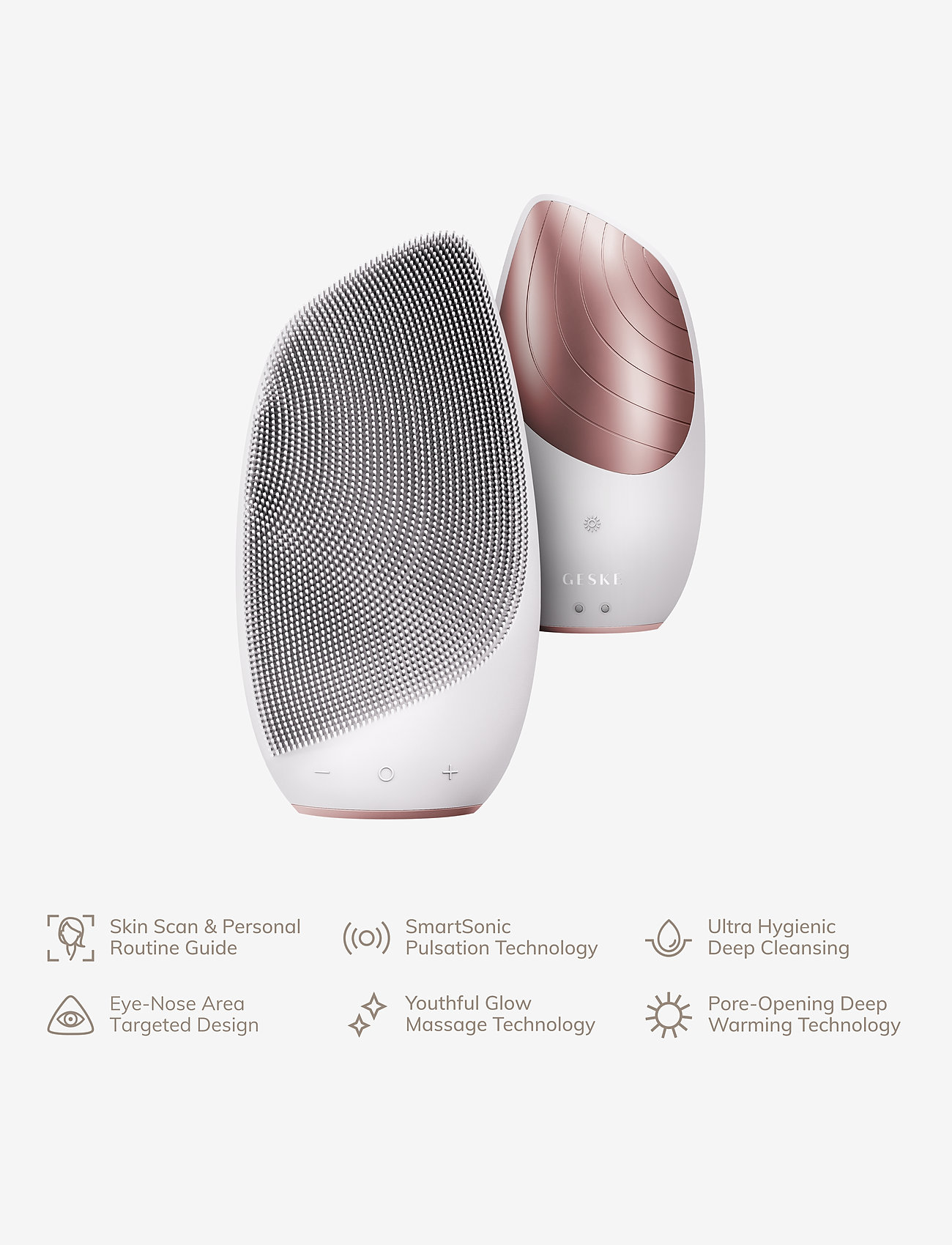 GESKE - Sonic Thermo Facial Brush | 6 in 1 - beauty tech - starlight - 4