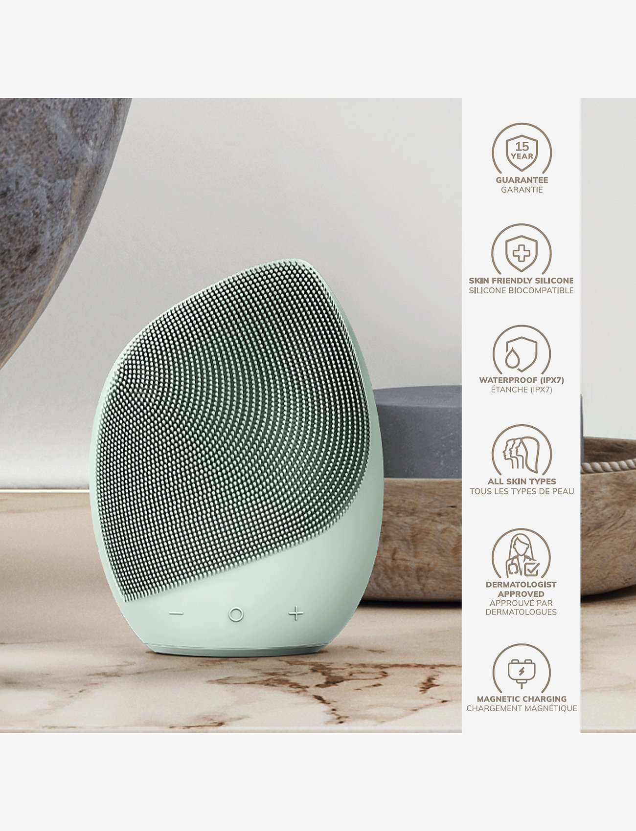 GESKE - Sonic Facial Brush | 5 in 1 - beauty tech - green - 2