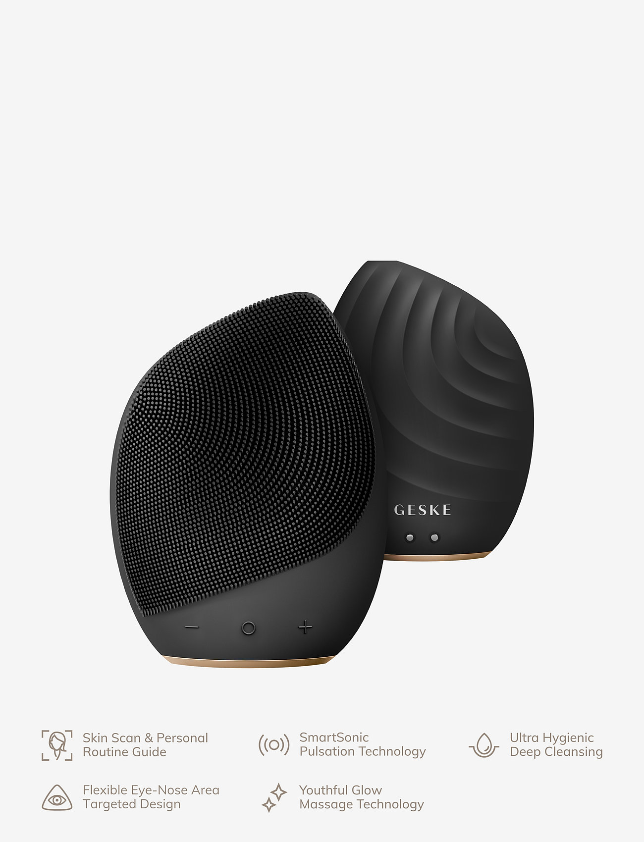 GESKE - Sonic Facial Brush | 5 in 1 - beauty tech - gray - 4