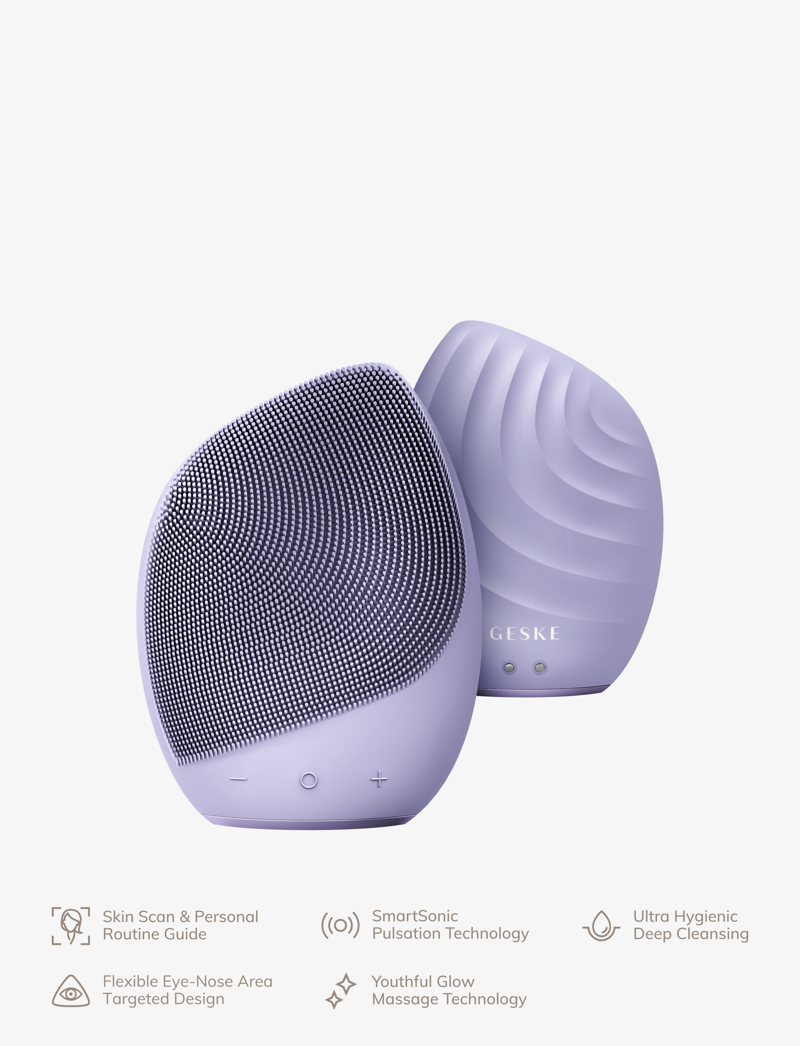 GESKE - Sonic Facial Brush | 5 in 1 - beauty tech - purple - 4