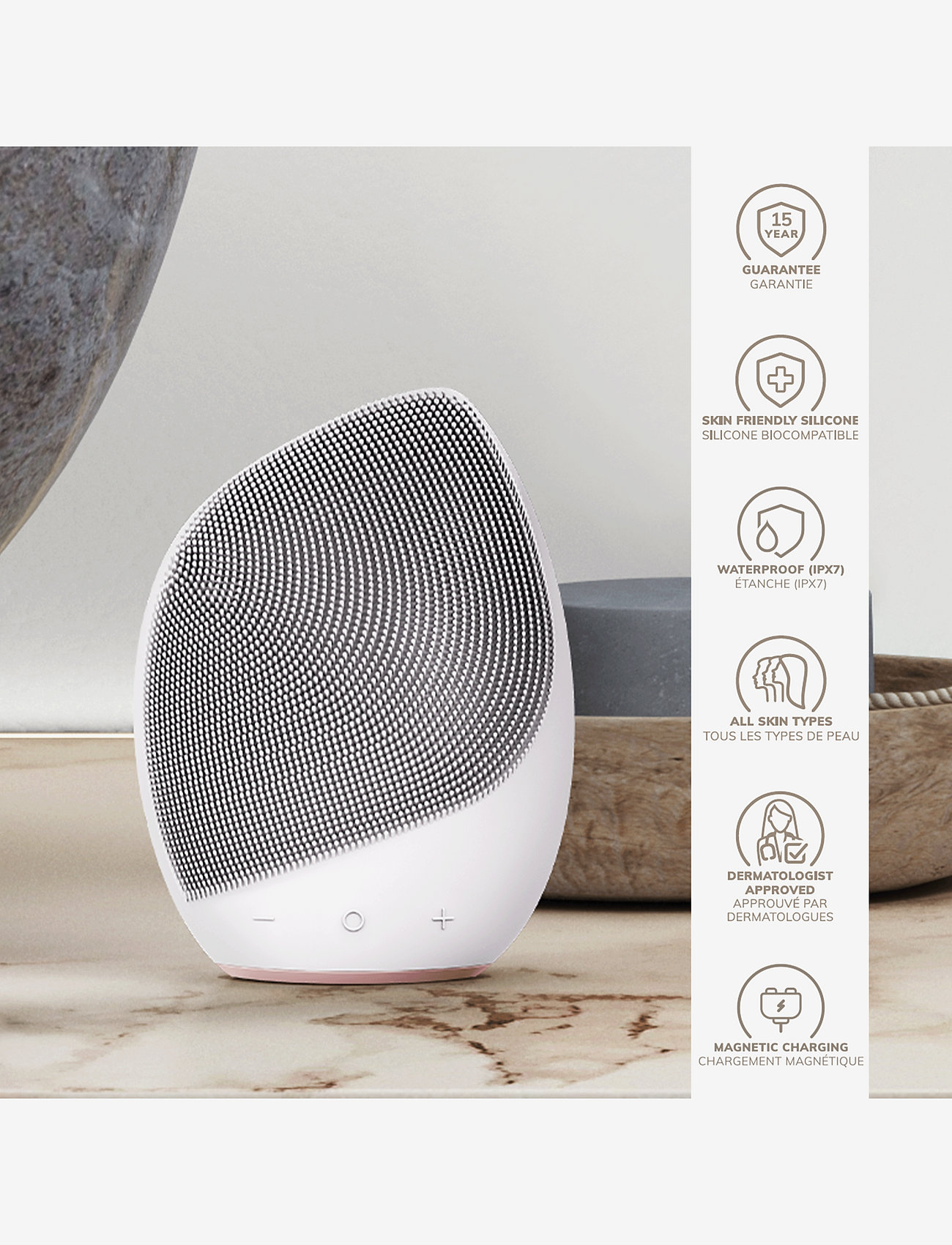 GESKE - Sonic Facial Brush | 5 in 1 - beauty tech - starlight - 2