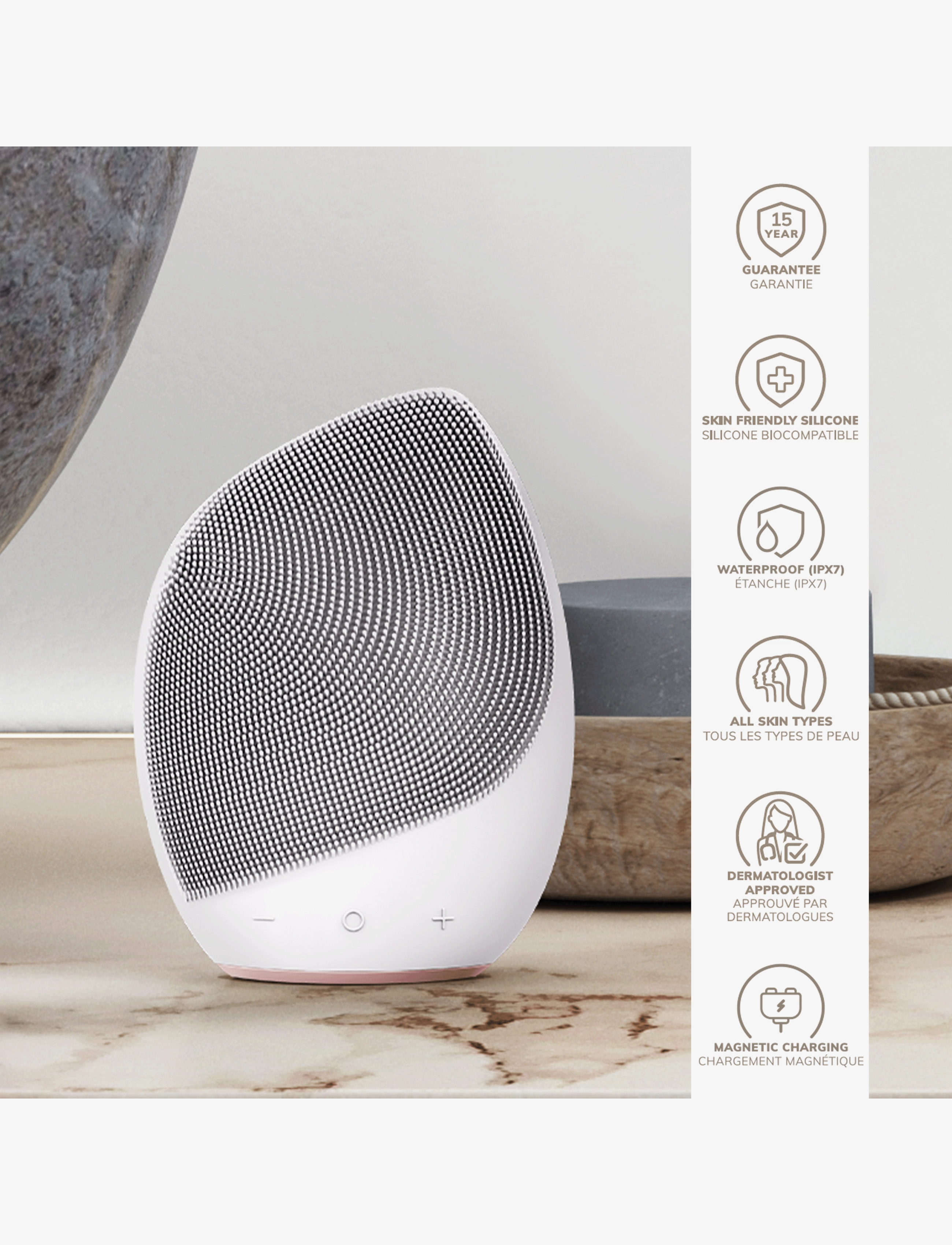 GESKE - Sonic Facial Brush | 5 in 1 - beauty tech - starlight - 2