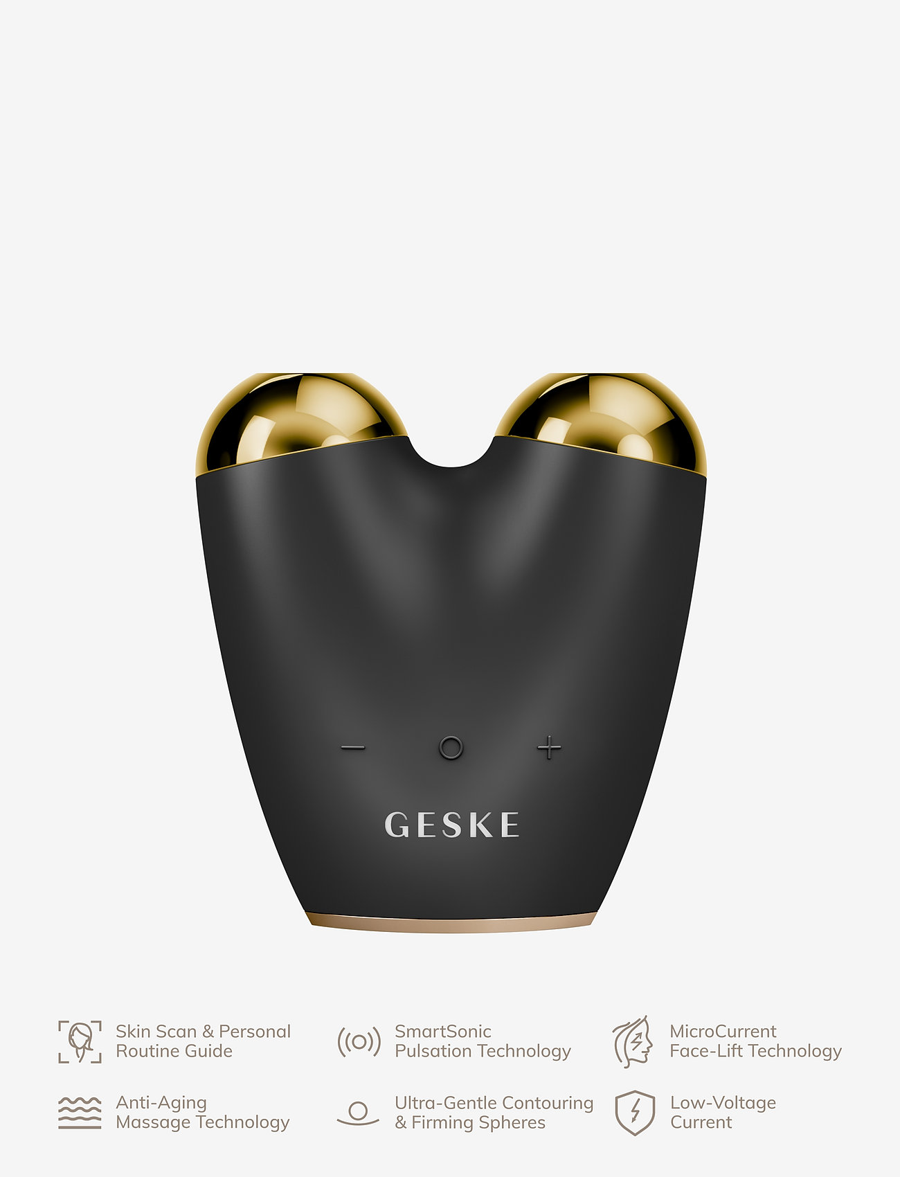GESKE - MicroCurrent Face-Lifter | 6 in 1 - gua sha & ansiktsroller - gray - 4