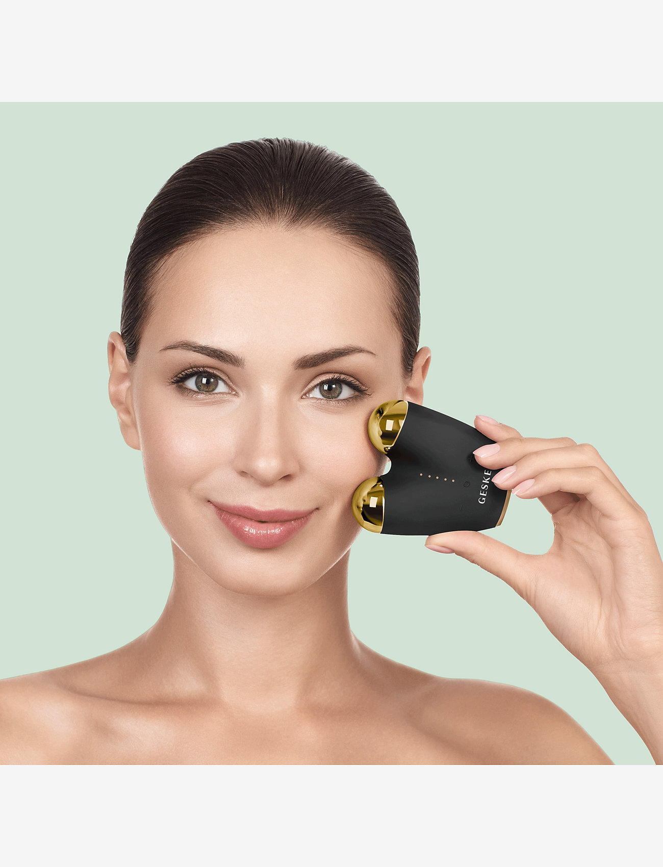 GESKE - MicroCurrent Face-Lifter | 6 in 1 - gua sha & ansiktsroller - gray - 5